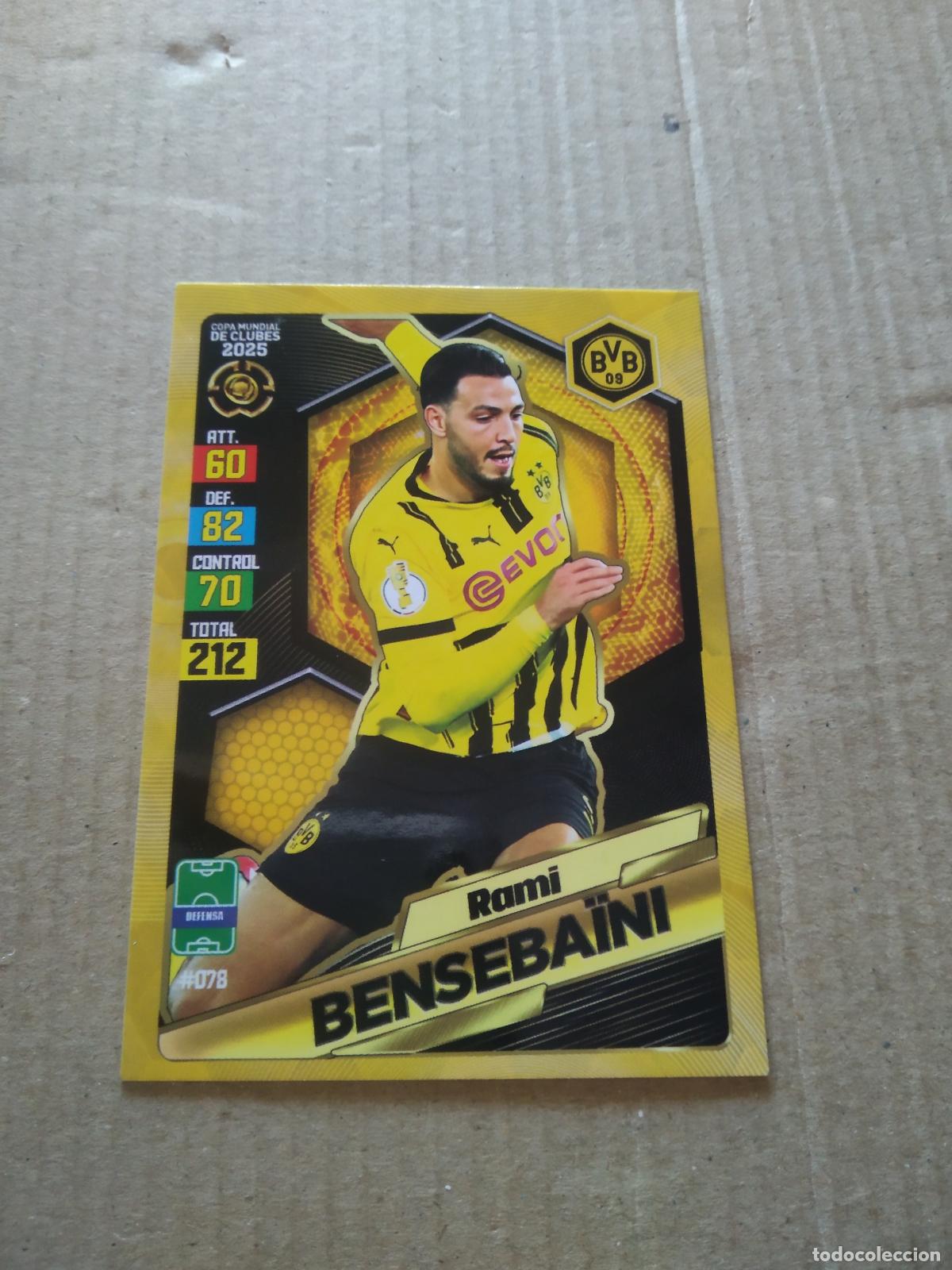 Cromos de f&uacute;tbol: 78 RAMI BENSEBAINI BORUSSIA DORTMUND CROMO FUTBOL GOL PUBLICACIONES MUNDIAL DE CLUBES 2025
