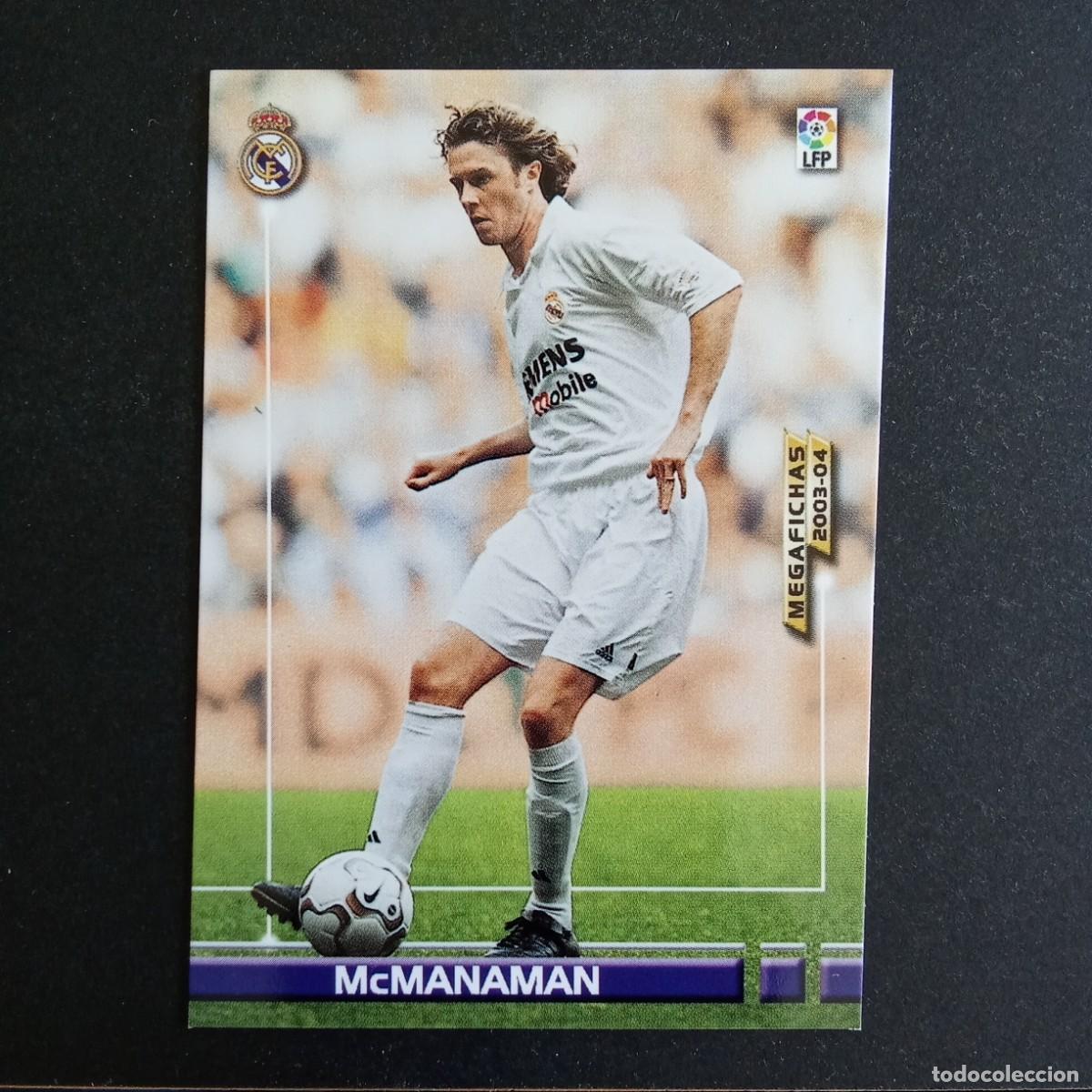 Cromos de f&uacute;tbol: 157 MACMANAMAN REAL MADRID LIGA 2003 2004 03 04 MEGAFICHAS PANINI - VERSION DATOS CON NEGRITA