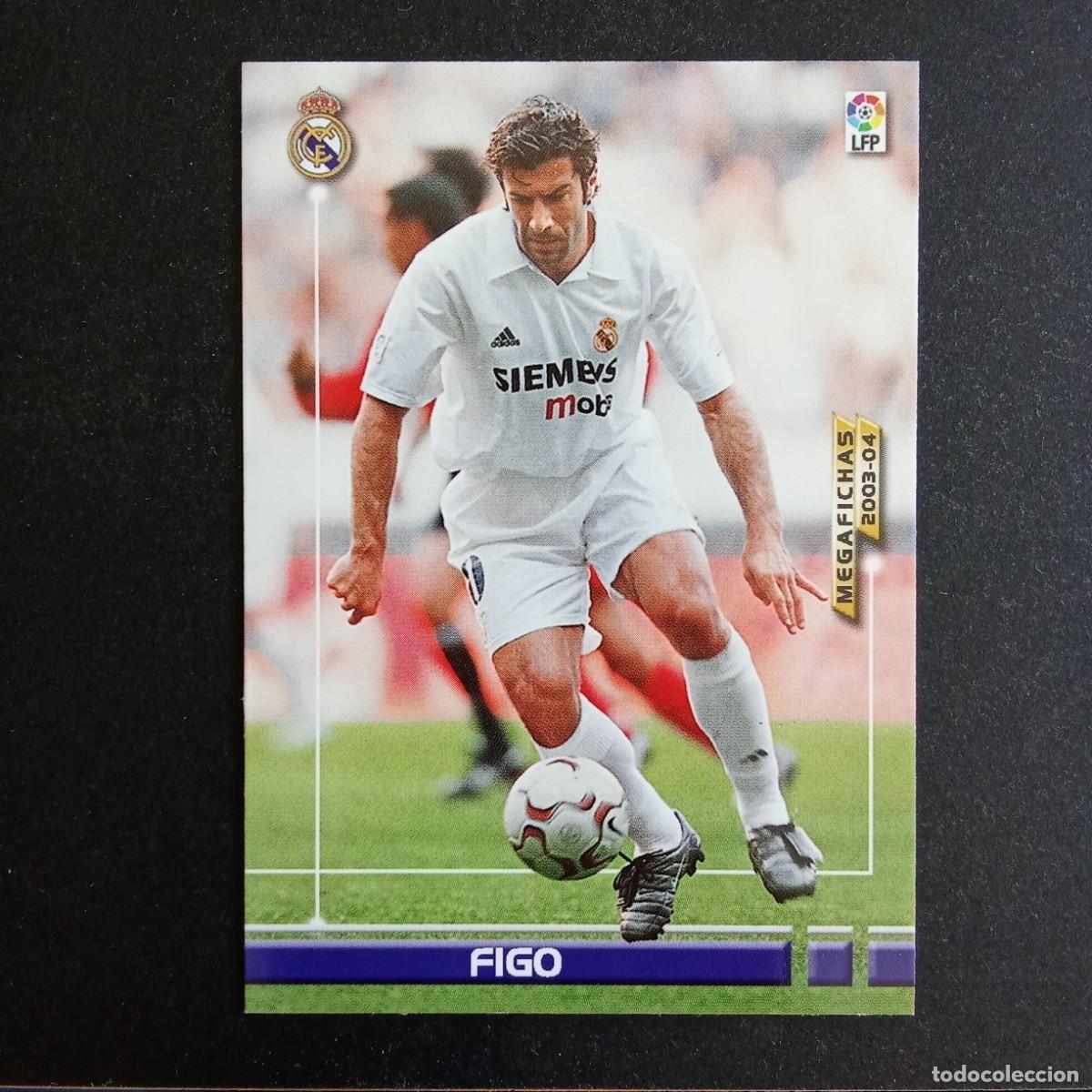 Cromos de f&uacute;tbol: 158 FIGO REAL MADRID LIGA 2003 2004 03 04 MEGAFICHAS PANINI