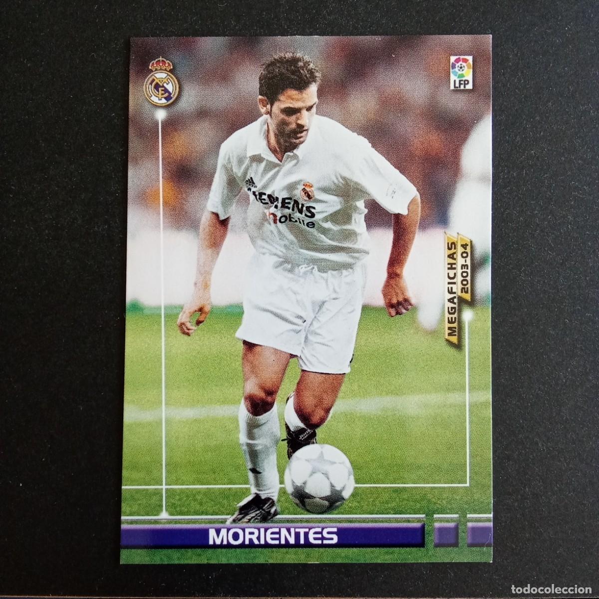 Cromos de f&uacute;tbol: 161 MORIENTES REAL MADRID LIGA 2003 2004 03 04 MEGAFICHAS PANINI - VERSION DATOS CON NEGRITA