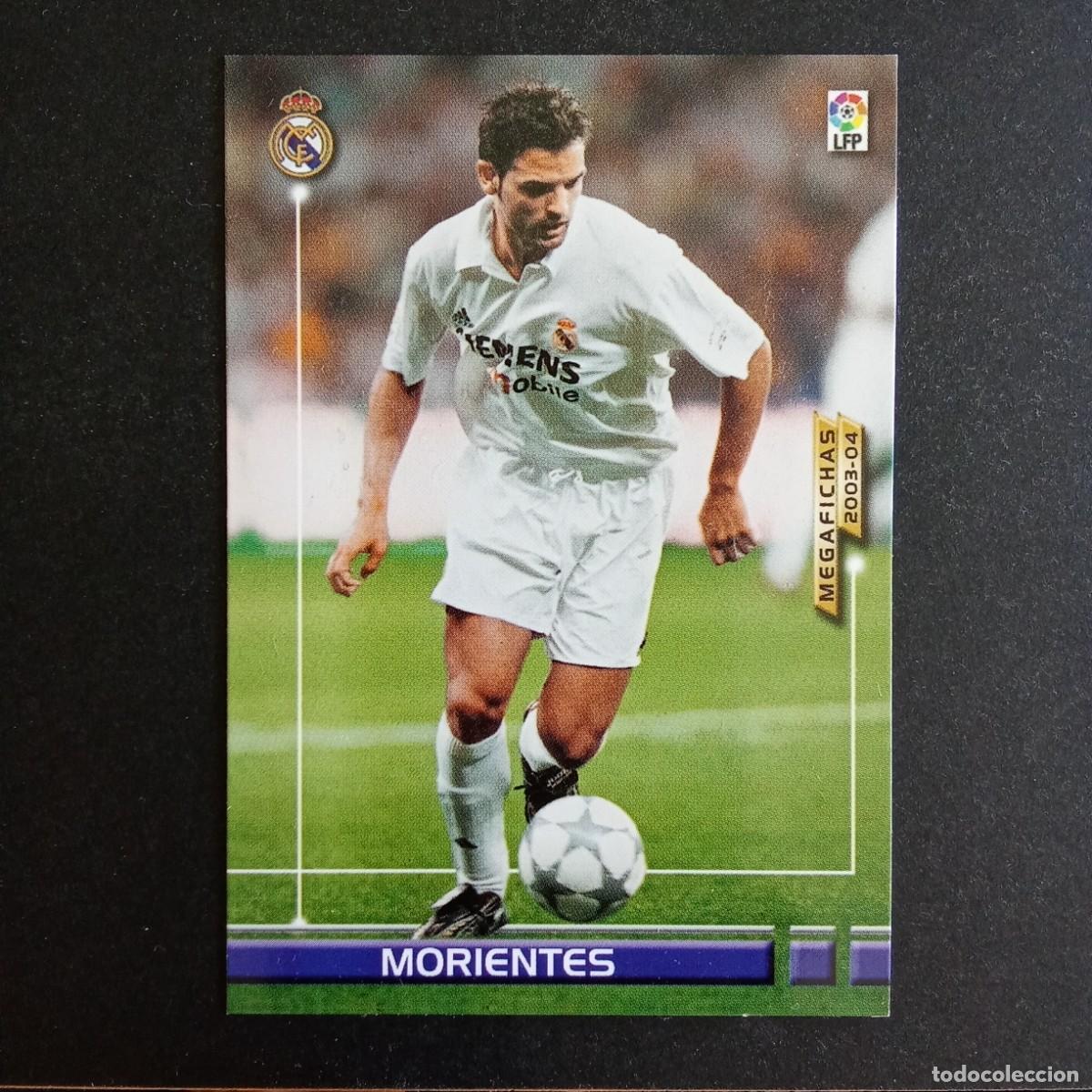 Cromos de f&uacute;tbol: 161 MORIENTES REAL MADRID LIGA 2003 2004 03 04 MEGAFICHAS PANINI - VERSION DATOS SIN NEGRITA