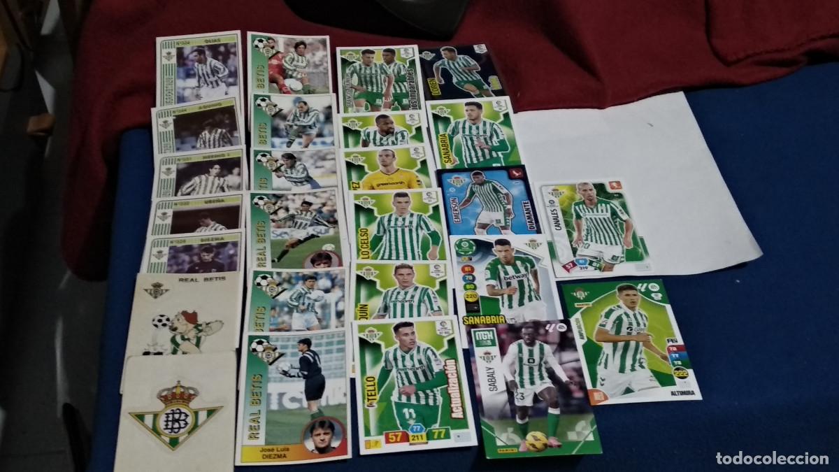 Cromos de f&uacute;tbol: REAL BETIS - LOTE 26 CROMOS DISTINTOS VARIOS A&Ntilde;OS - VER FOTOS EN CORRECTO ESTADO SIN PEGAR