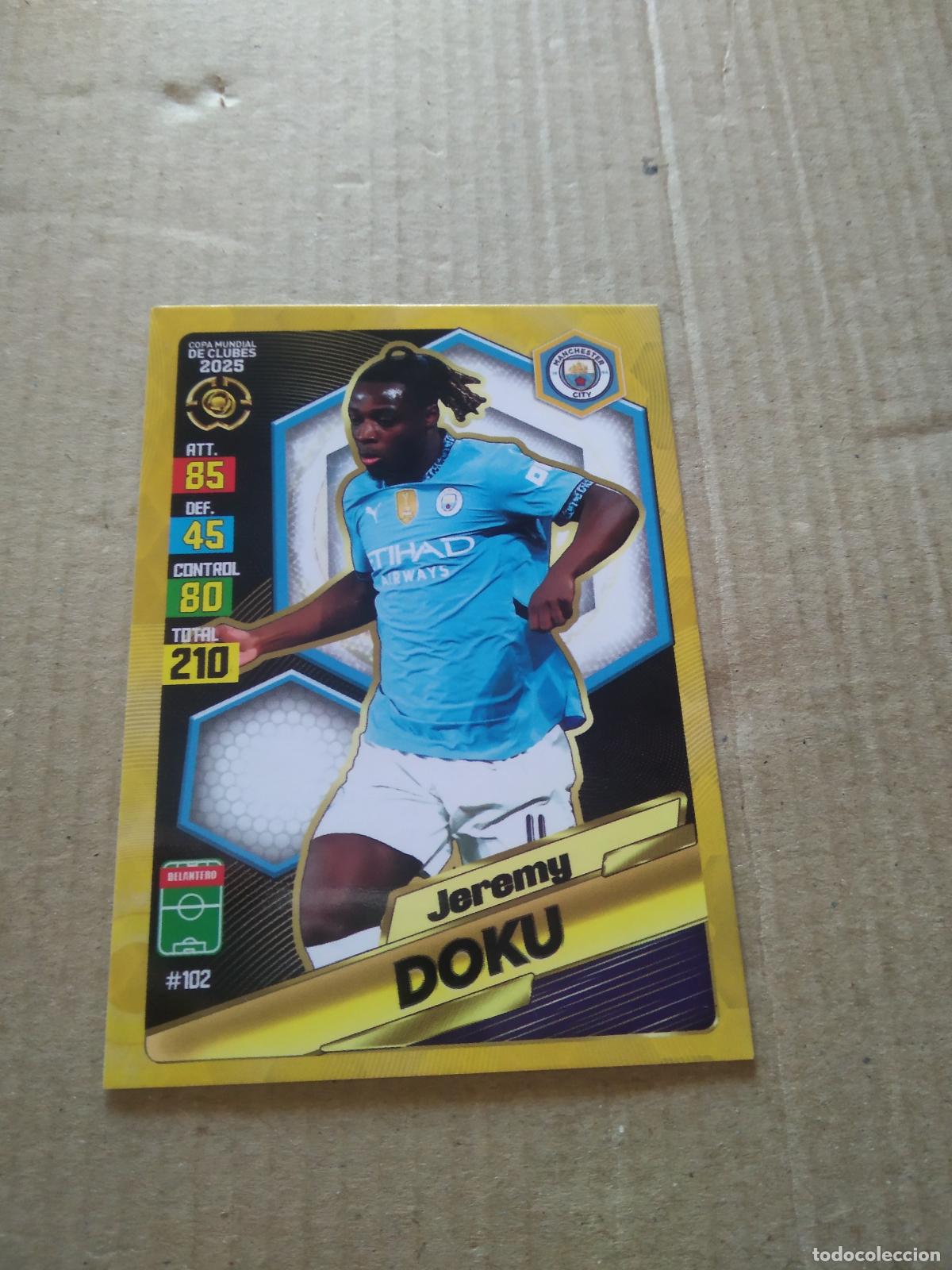 Cromos de f&uacute;tbol: 102 JEREMY DOKU MANCHESTER CITY CROMO FUTBOL GOL PUBLICACIONES MUNDIAL DE CLUBES 2025