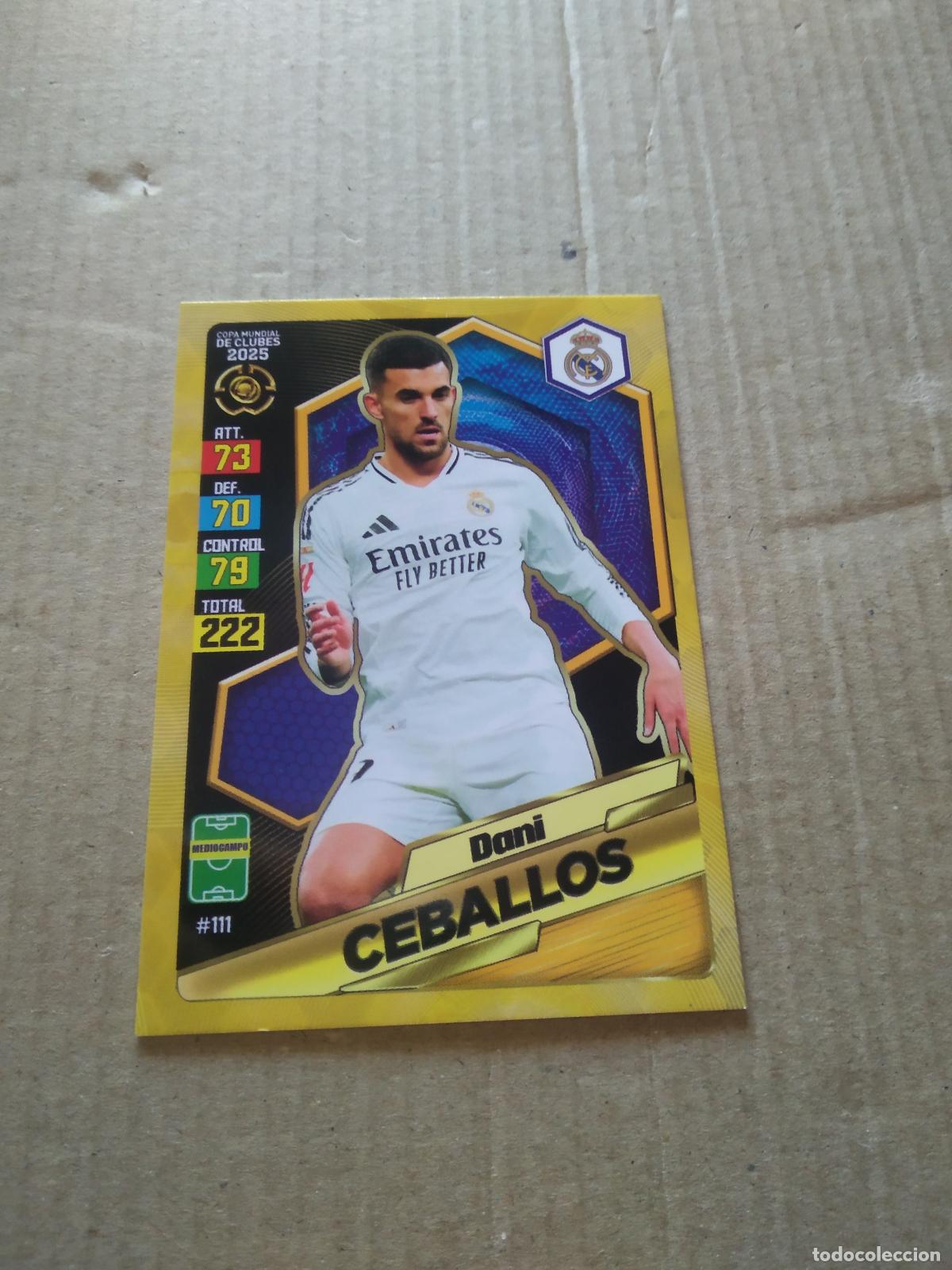 Cromos de f&uacute;tbol: 111 DANI CEBALLOS REAL MADRID CROMO FUTBOL GOL PUBLICACIONES MUNDIAL DE CLUBES 2025