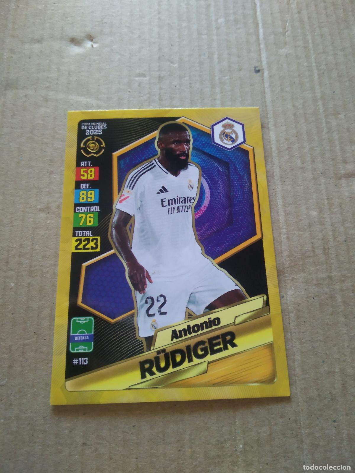 Cromos de f&uacute;tbol: 113 RUDIGER REAL MADRID CROMO FUTBOL GOL PUBLICACIONES MUNDIAL DE CLUBES 2025