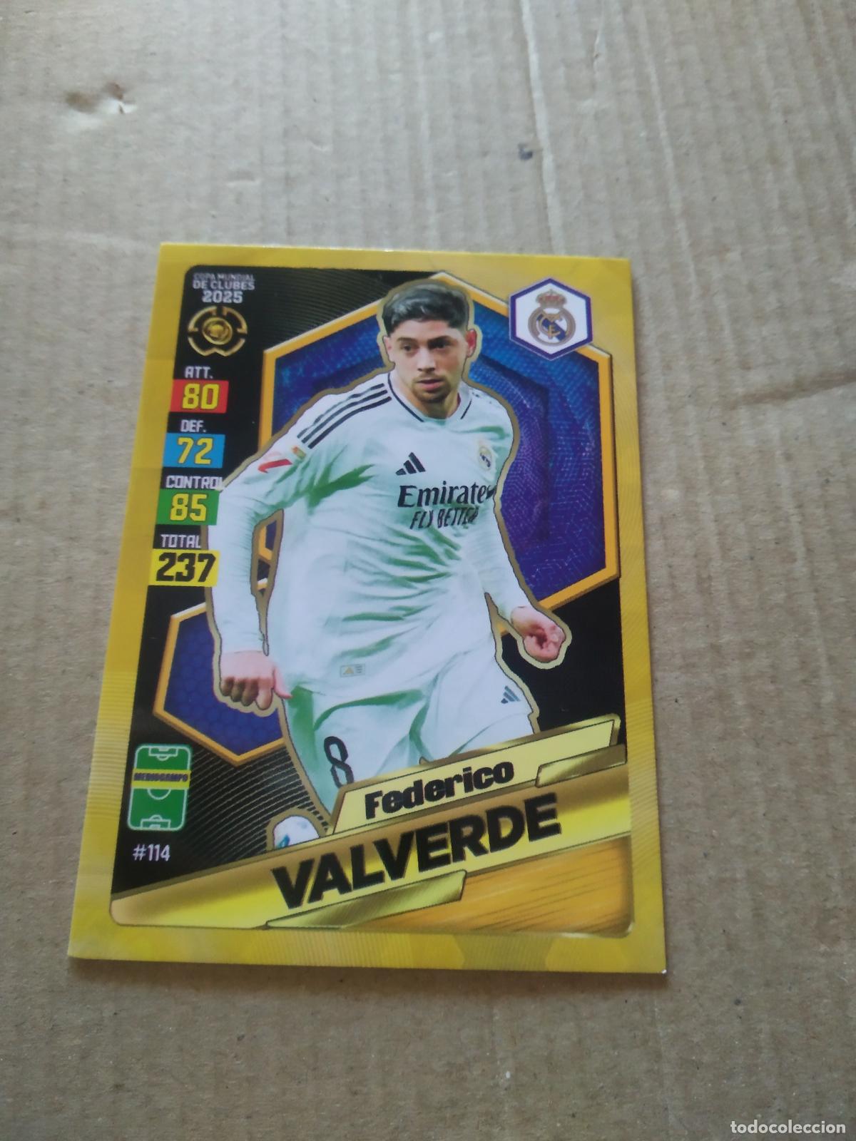 Cromos de f&uacute;tbol: 114 FEDE VALVERDE REAL MADRID CROMO FUTBOL GOL PUBLICACIONES MUNDIAL DE CLUBES 2025
