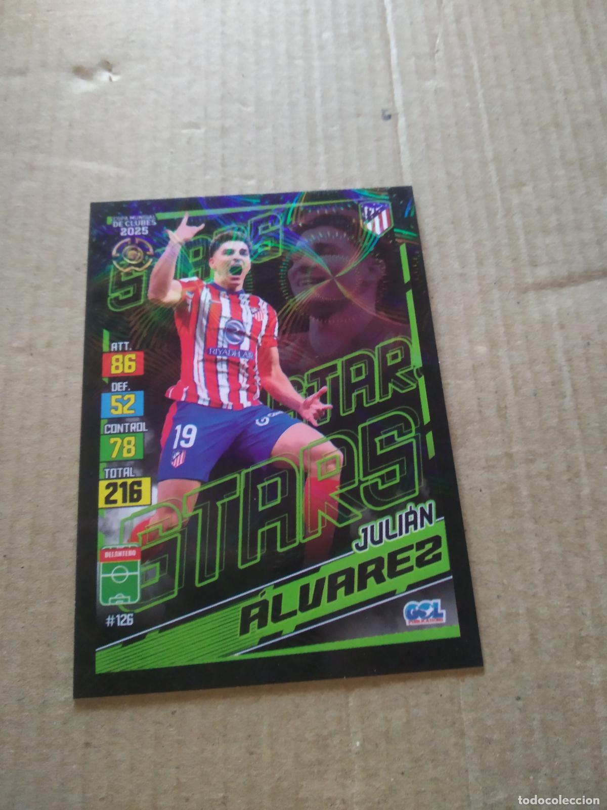 Cromos de f&uacute;tbol: 126 JULIAN ALVAREZ ATLETICO DE MADRID CROMO FUTBOL GOL PUBLICACIONES MUNDIAL DE CLUBES 2025