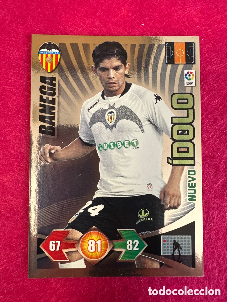 Cromos de f&uacute;tbol: BANEGA (VALENCIA) NUEVO &Iacute;DOLO ADRENALYN LIGA 2009-2010 09 10 PANINI TRADING CARD