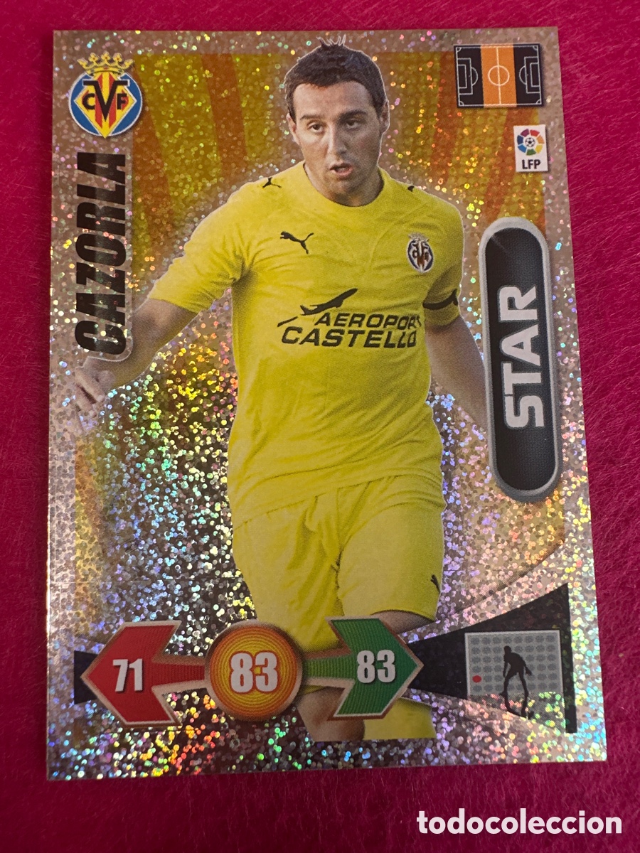 Cromos de f&uacute;tbol: CAZORLA (VILLARREAL) STAR-BRILLANTINA GRUESA-ADRENALYN LIGA 2009-2010 09 10 PANINI