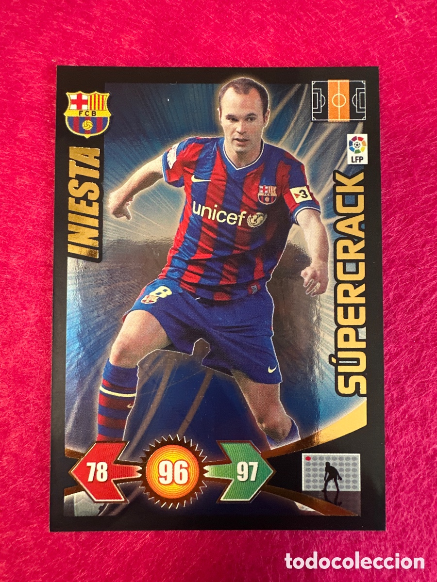 Cromos de f&uacute;tbol: INIESTA (F.C.BARCELONA) SUPERCRACK ADRENALYN LIGA 2009-2010 09 10 PANINI TRADING CARD