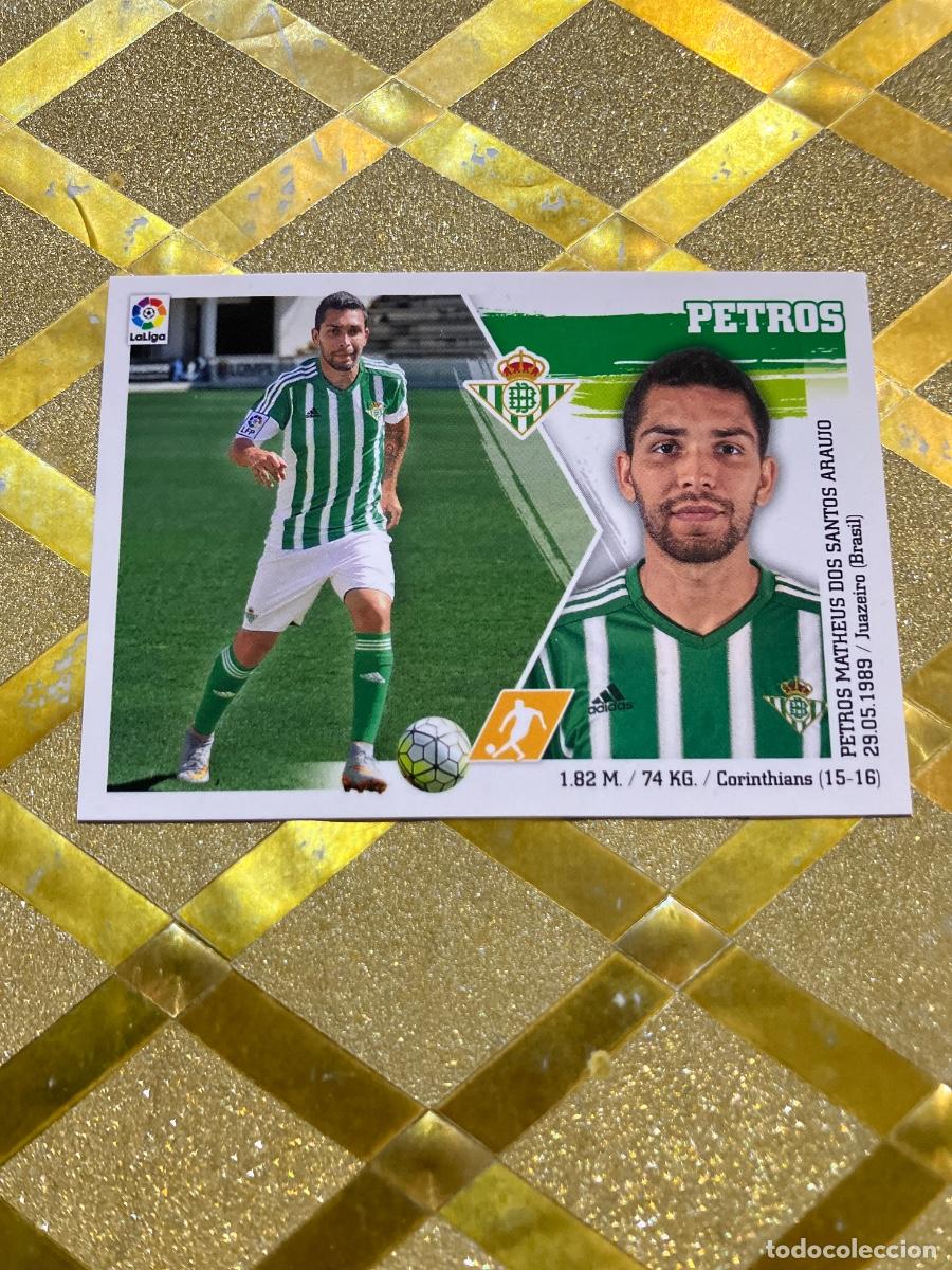 Cromos de f&uacute;tbol: CROMOS DE FUTBOL PETROS REAL BETIS NUMERO 15 LIGA ESTE 2015-16 2015 2016 PANINI !