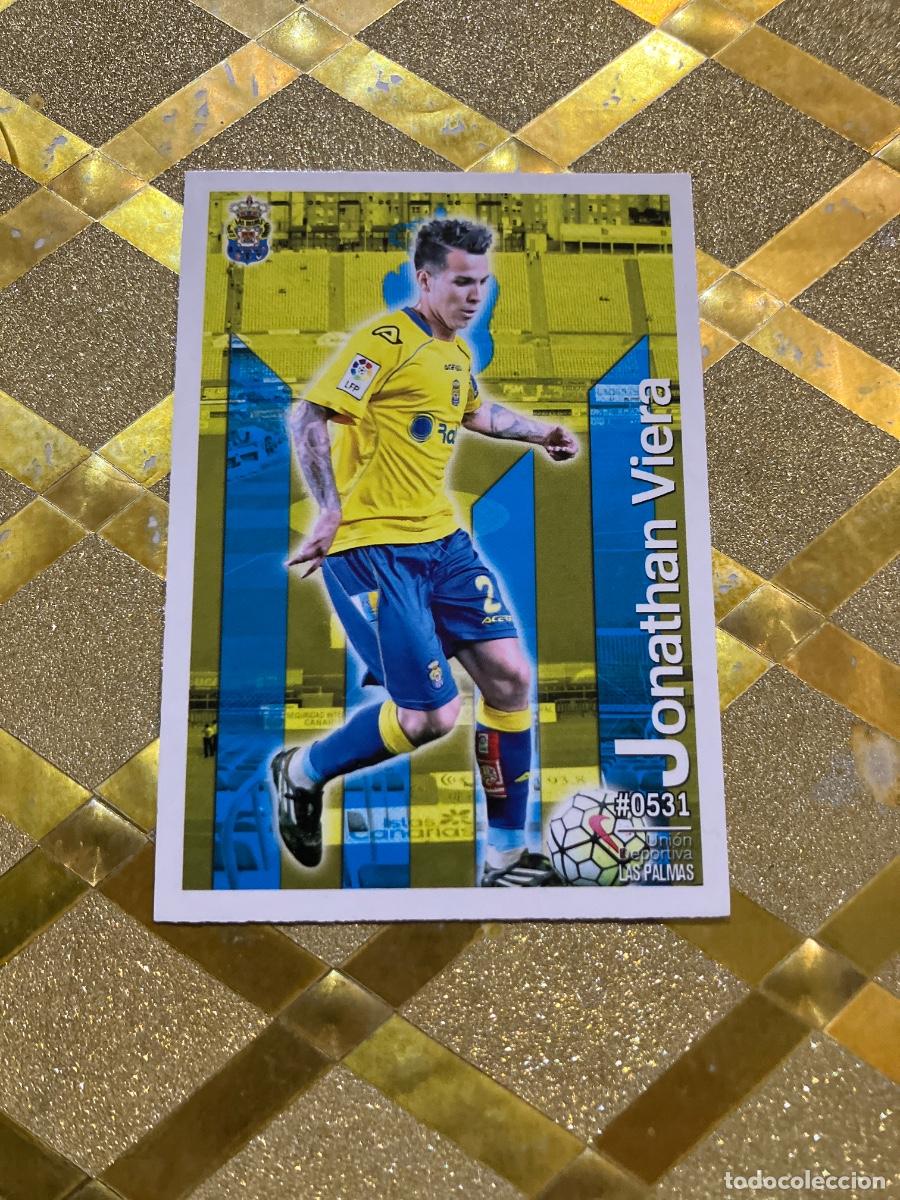 Cromos de f&uacute;tbol: CROMO DE FUTBOL JONATHAN VIERA LAS PALMAS NUMERO 531 LAS FICHAS DE LA LIGA 2016 MUNDICROMO !