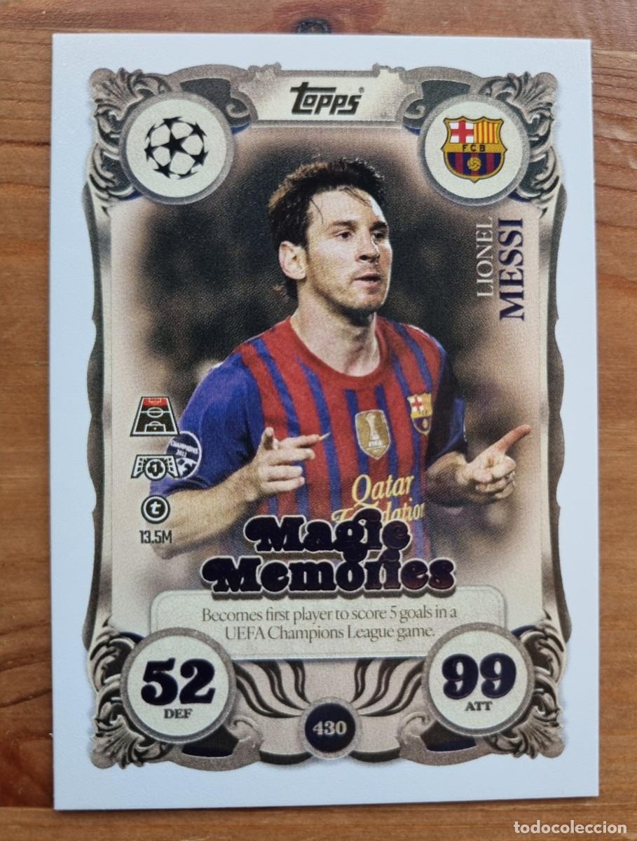 Cromos de f&uacute;tbol: 430 Lionel MESSI (FC Barcelona) MAGIC MEMORIES. Match Attax 2025 2026 25 26 (Topps)