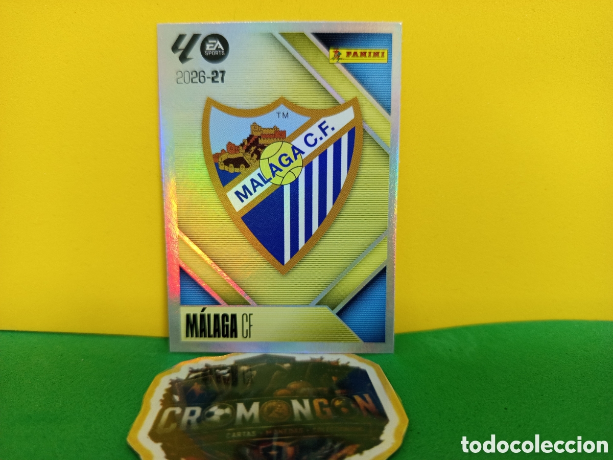 Cromos de f&uacute;tbol: ❇️ CROMO ⚽ ESCUDO M&Aacute;LAGA 1 LIGA 26 27 2026 2027 EDICIONES ESTE PANINI SIN PEGAR❇️
