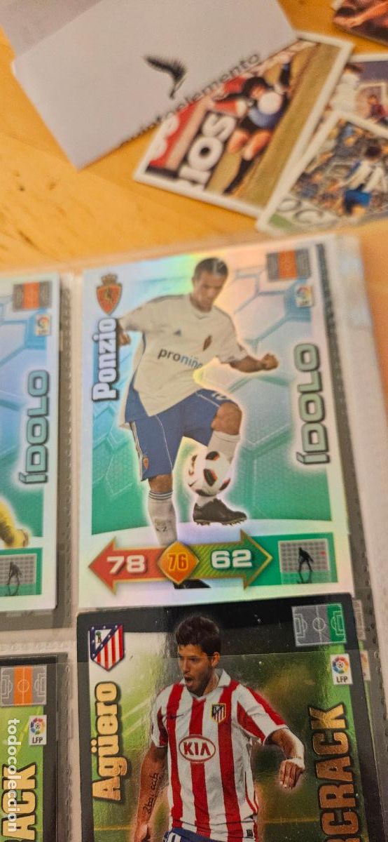 Fu&szlig;ball-Sticker: Ponzio - Zaragoza - &Iacute;dolos - Adrenalyn 2010 2011 - 10 11 - Trading Card