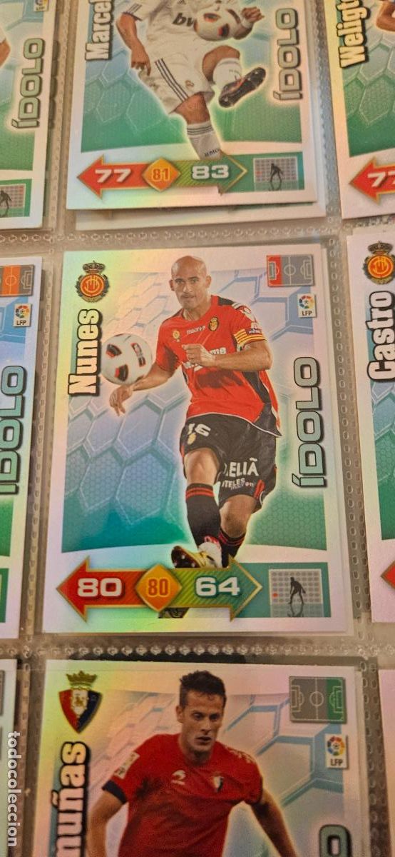 Fu&szlig;ball-Sticker: Nunes - Mallorca - &Iacute;dolos - Adrenalyn 2010 2011 - 10 11 - Trading Card