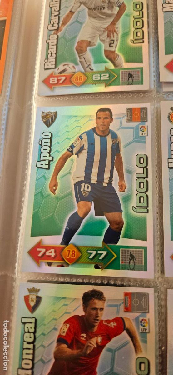 Fu&szlig;ball-Sticker: Apo&ntilde;o - M&aacute;laga - &Iacute;dolos - Adrenalyn 2010 2011 - 10 11 - Trading Card