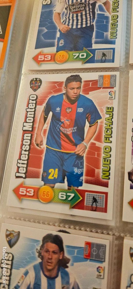 Fu&szlig;ball-Sticker: Jefferson Montero - Levante - Nuevo Fichaje - Adrenalyn 2010 2011 - 10 11 - Trading Card