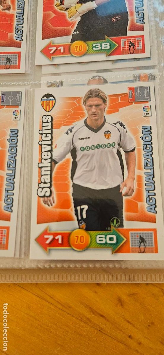 Fu&szlig;ball-Sticker: Stankevicius - Valencia - Actualizaci&oacute;n - Adrenalyn 2010 2011 - 10 11 - Trading Card