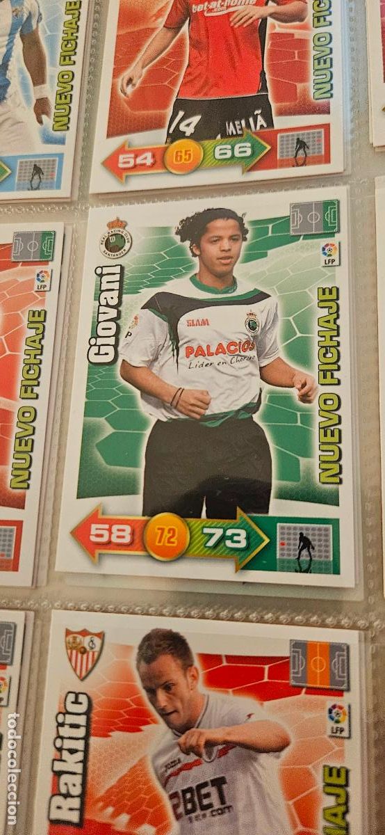 Figurine di Calcio: Giovani Dos Santos - Racing de Santander - Nuevo Fichaje - Adrenalyn 2010 2011 - 10 11 - T