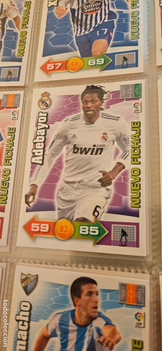 Figurine di Calcio: Adebayor - Real Madrid - Nuevo Fichaje - Adrenalyn 2010 2011 - 10 11 - Trading Card