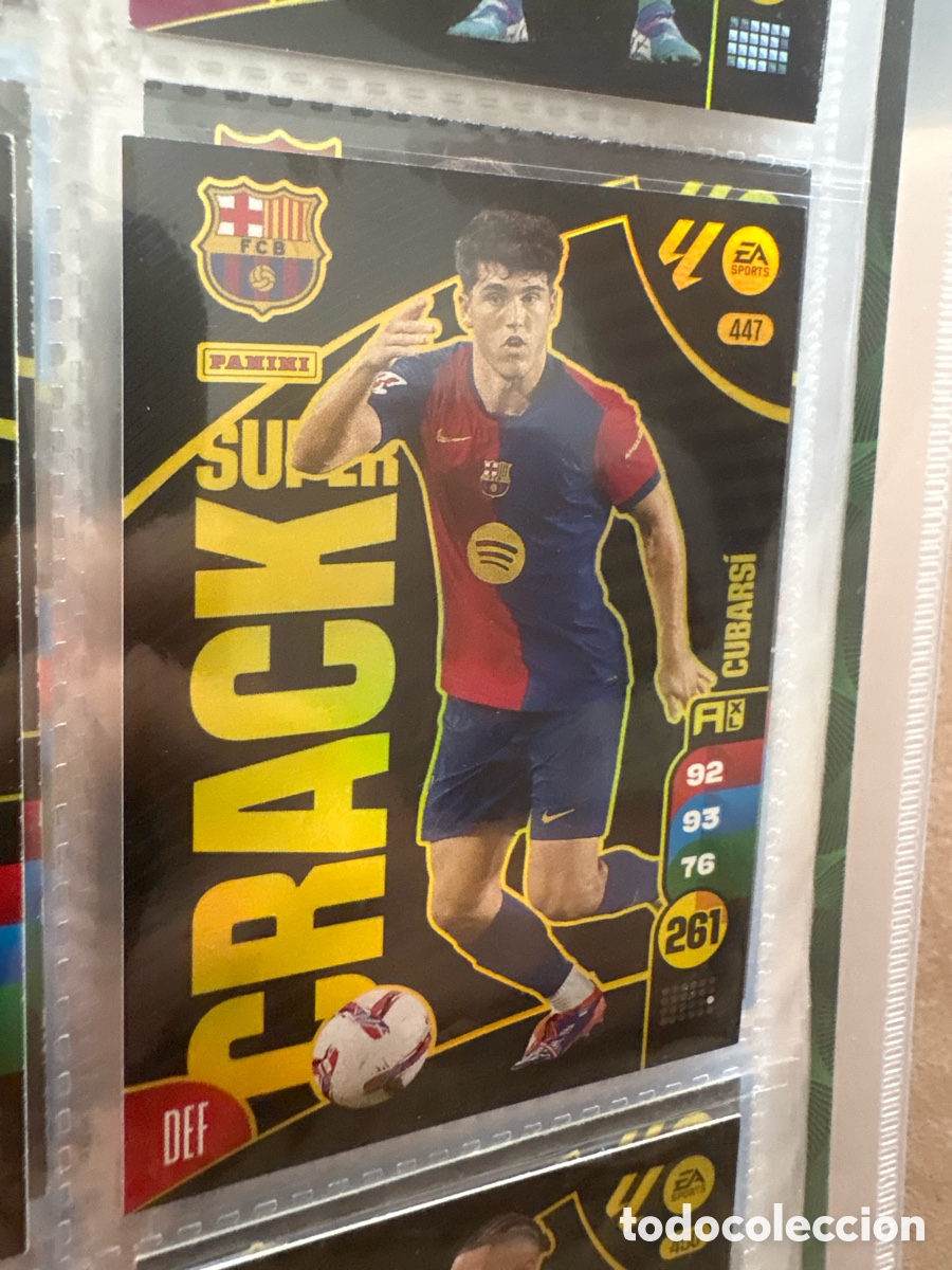 Cromos de f&uacute;tbol: Cubarsi super crack n&uacute;mero 447 del Barcelona cromo adrenalyn XL 24-25 2024-2025