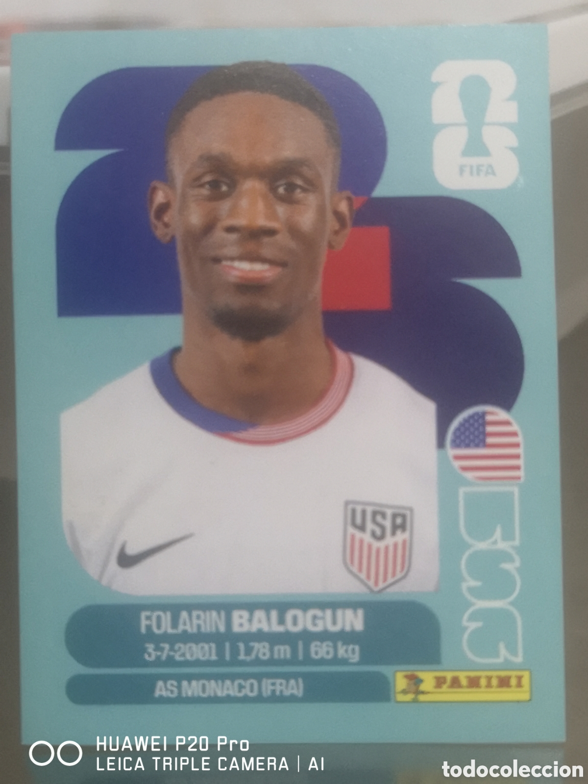 Cromos de f&uacute;tbol: FIFA WORLD CUP MUNDIAL 2026 FOLARIN BALOGUN - USA 20