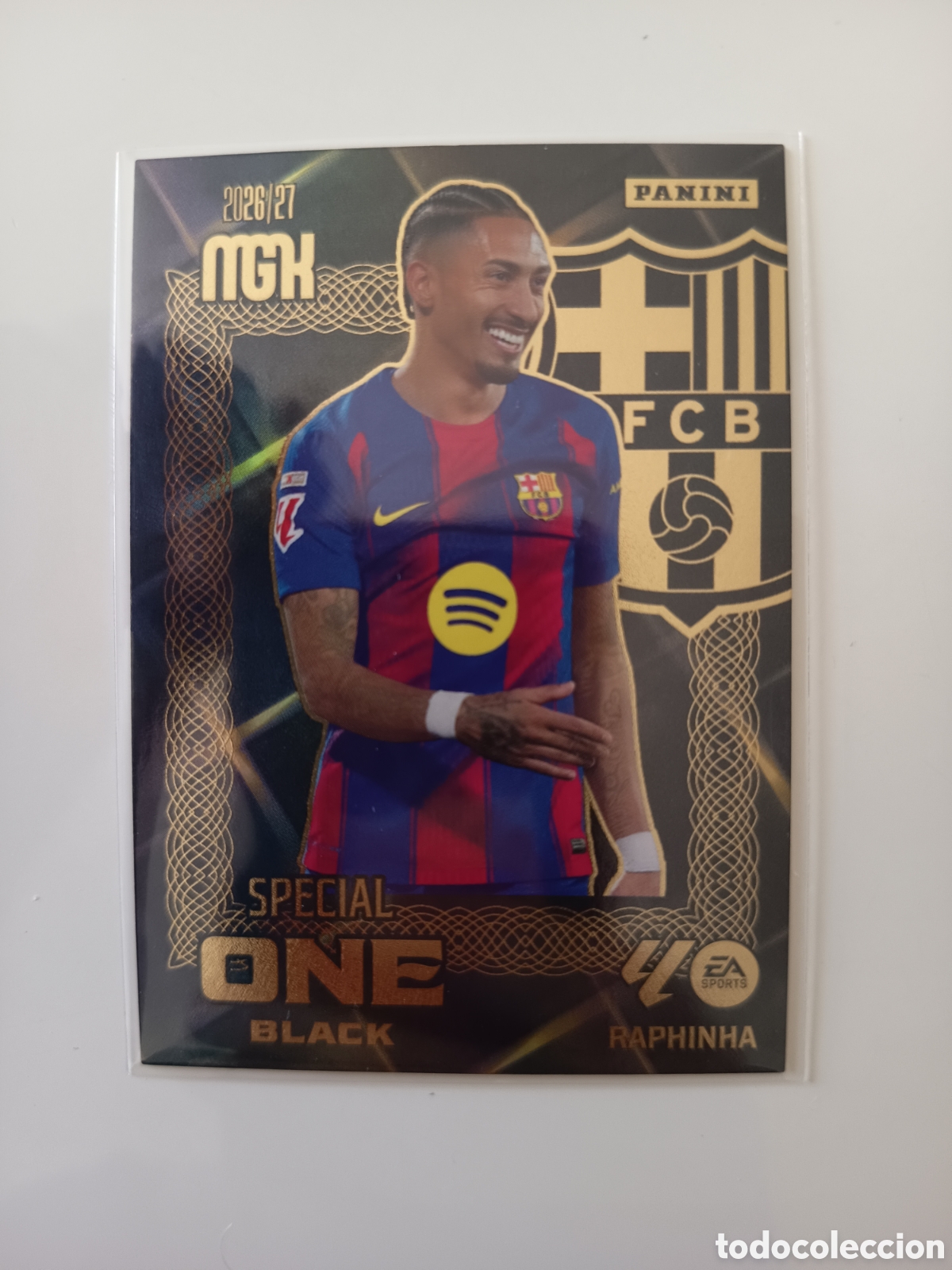 Cromos de f&uacute;tbol: Raphinha special one black megacracks 2026-2027
