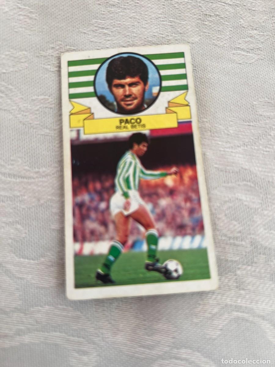 Cromos de f&uacute;tbol: PACO REAL BETIS BAJA LIGA ESTE 1985 1986 85 86