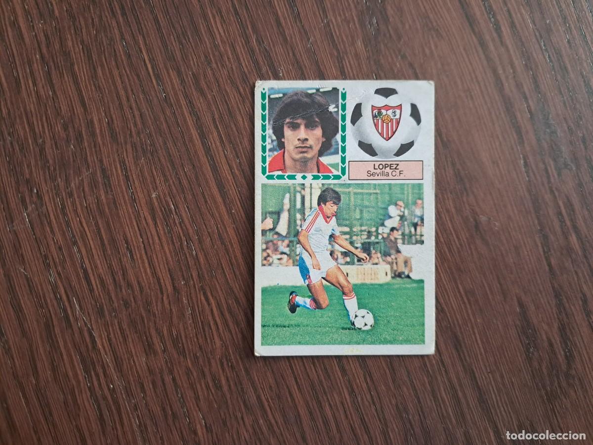 Cromos de f&uacute;tbol: cromo de futbol, edic. Este 83-84, L&oacute;pez, Sevilla C.F. sin pegar.