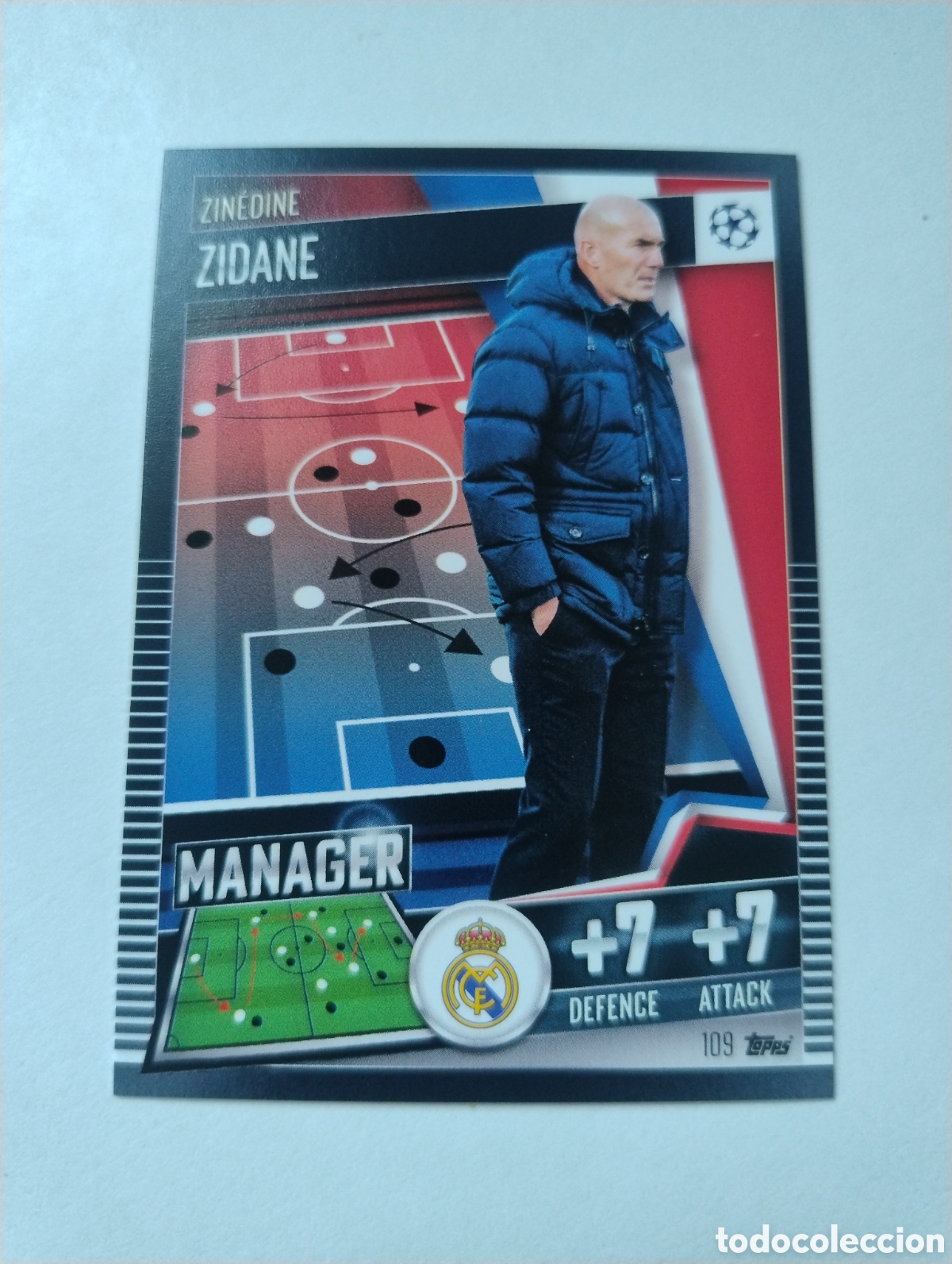 Cromos de f&uacute;tbol: 109 - Zidane - Real Madrid - Topps Match Attax 101 2020 - 2021 Manager