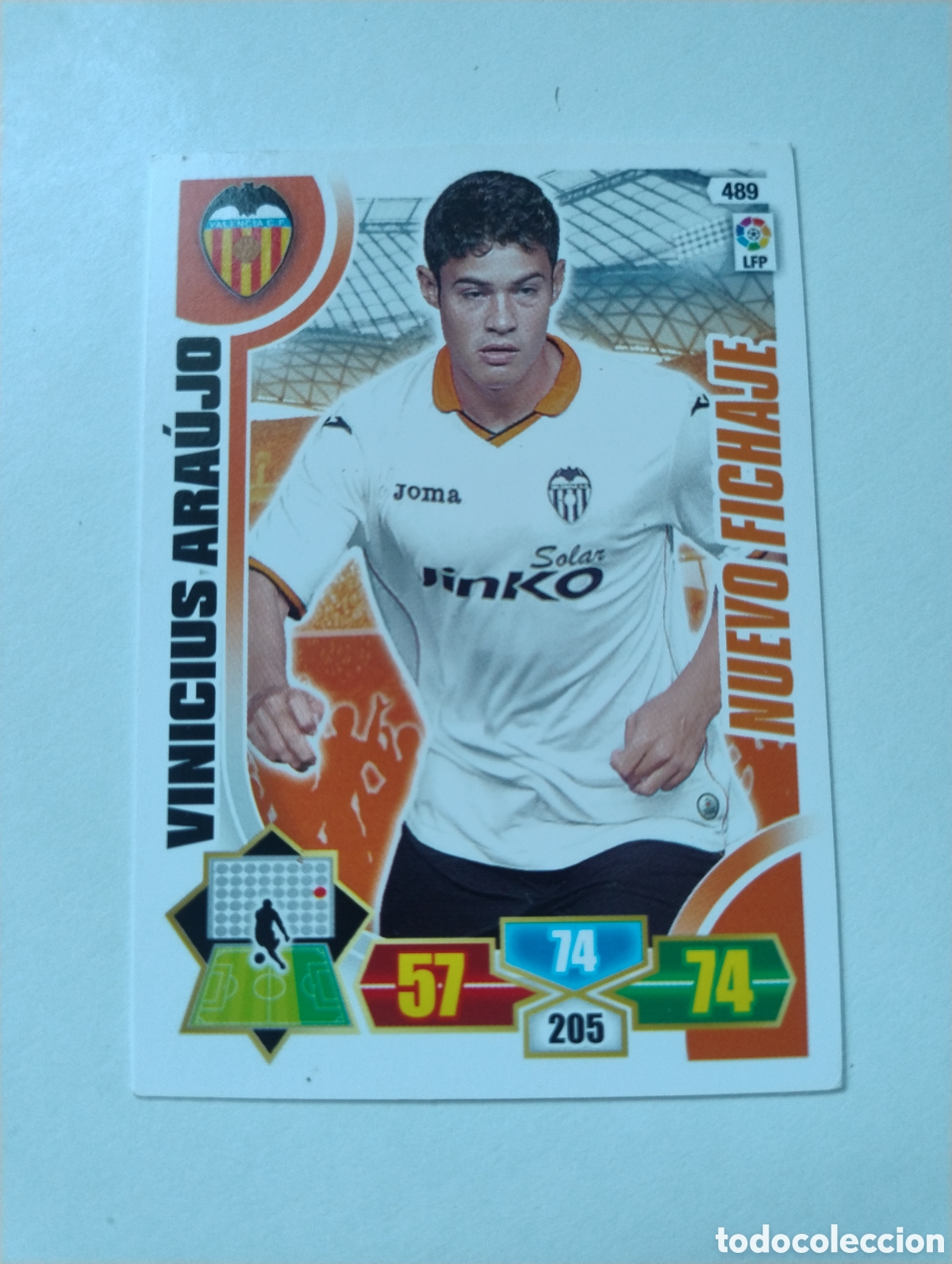 Cromos de f&uacute;tbol: 489 - Vinicius Araujo - Valencia - Adrenalyn XL Liga 2013 - 2014 Nuevo Fichaje
