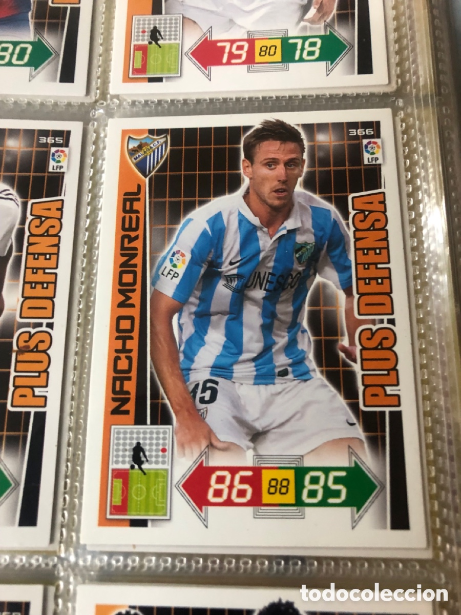 Fu&szlig;ball-Sticker: Adrenalyn 2012 2013 plus defensa nacho monreal 366 malaga
