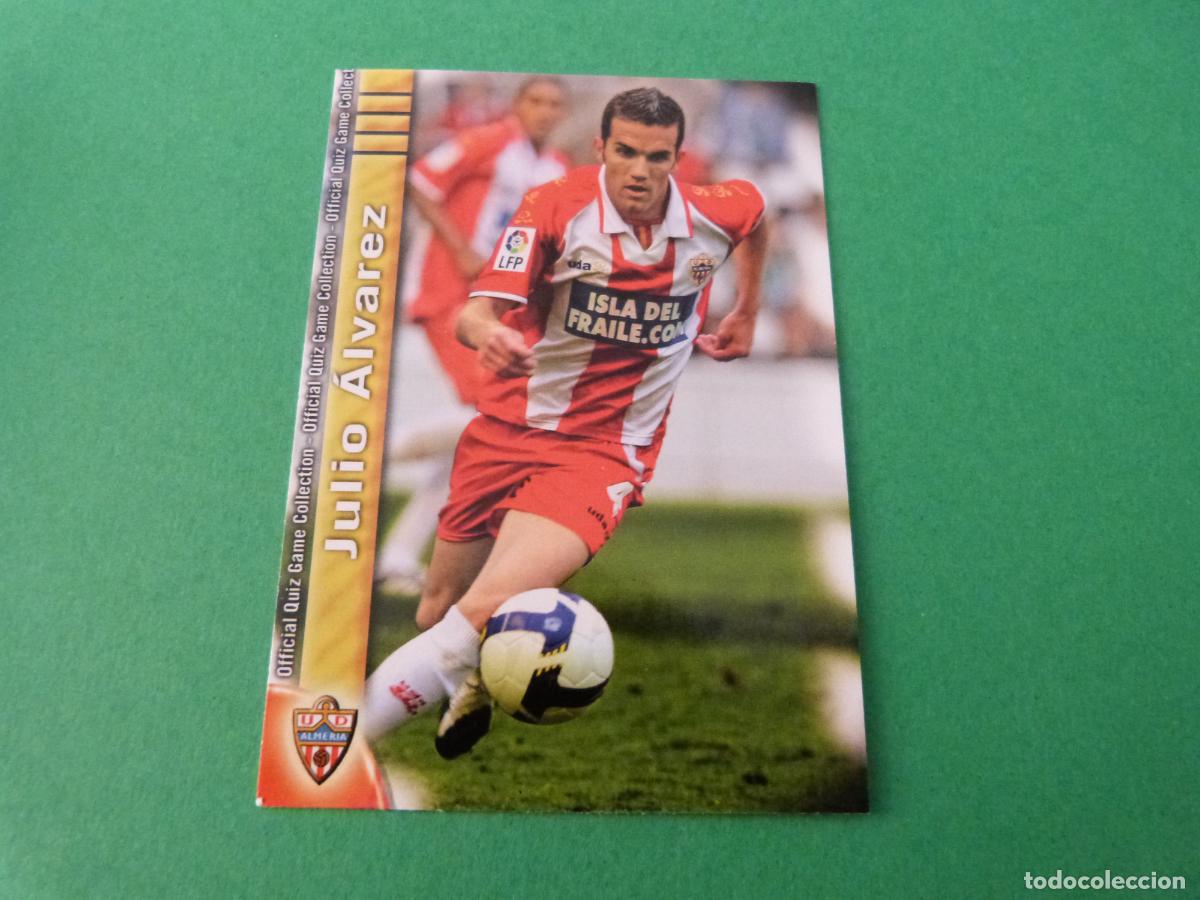 Cromos de Futebol: TRADING CARD FUTBOL JULIO ALVAREZ U.D. ALMERIA BAJA N&ordm; 286 FICHAS LIGA MUNDICROMO 2009-2010/09-10