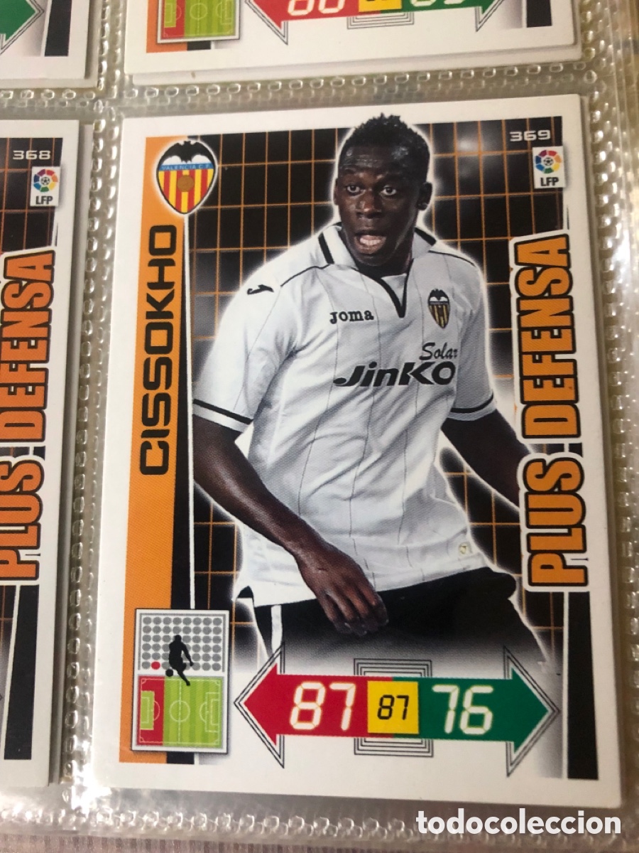 Fu&szlig;ball-Sticker: Adrenalyn 2012 2013 plus defensa cissokho 369 valencia