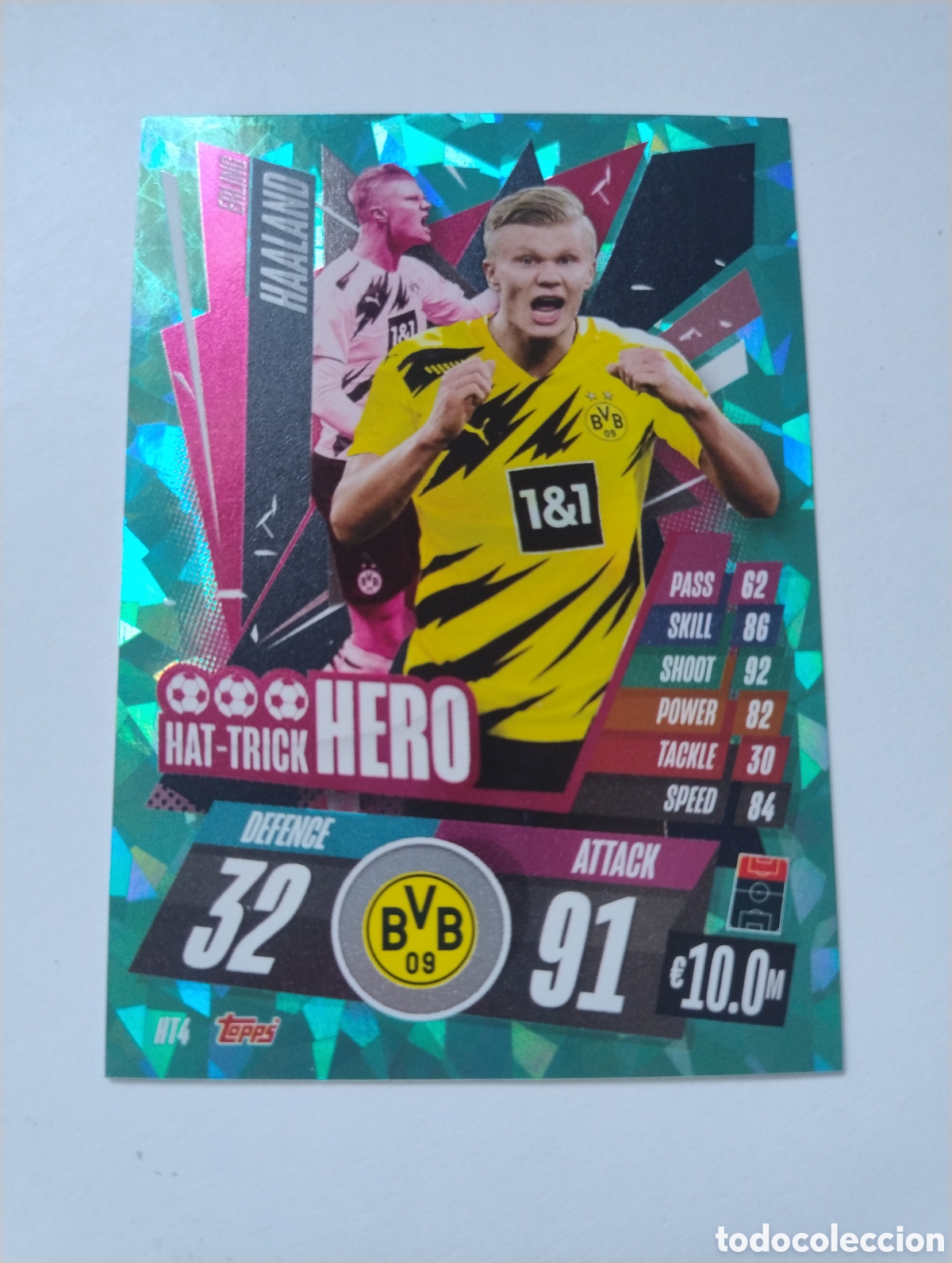 Cromos de f&uacute;tbol: HT 4 - Haaland - Borussia Dortmund - Topps Match Attax 2020 - 2021 Hat Trick Hero
