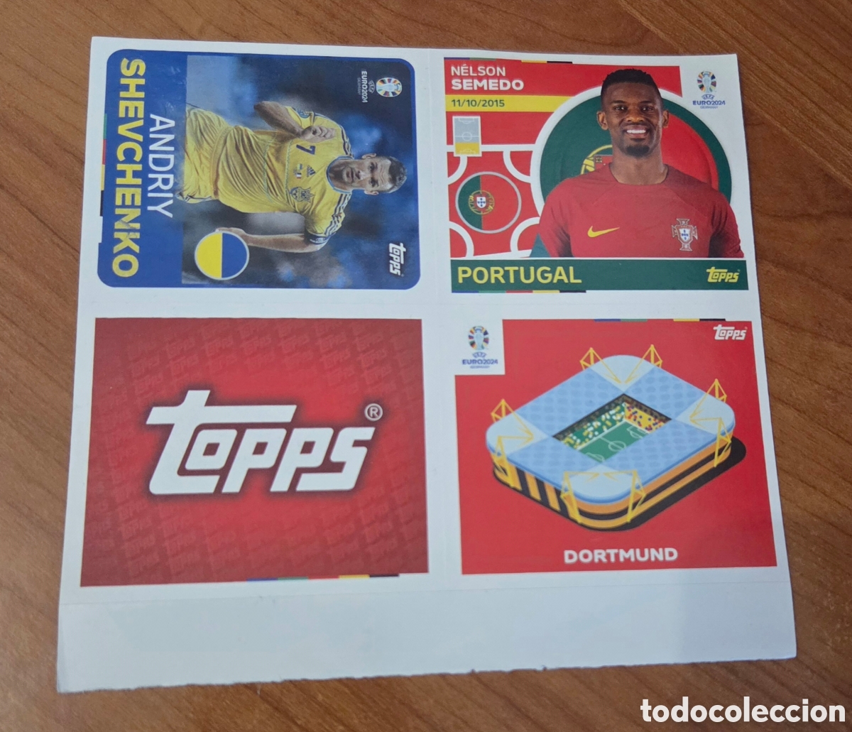 Cromos de f&uacute;tbol: LOTE 4 CROMOS UEFA EURO2024 GERMANY POR 5 LEG 5 EURO 3 TOPPS 1