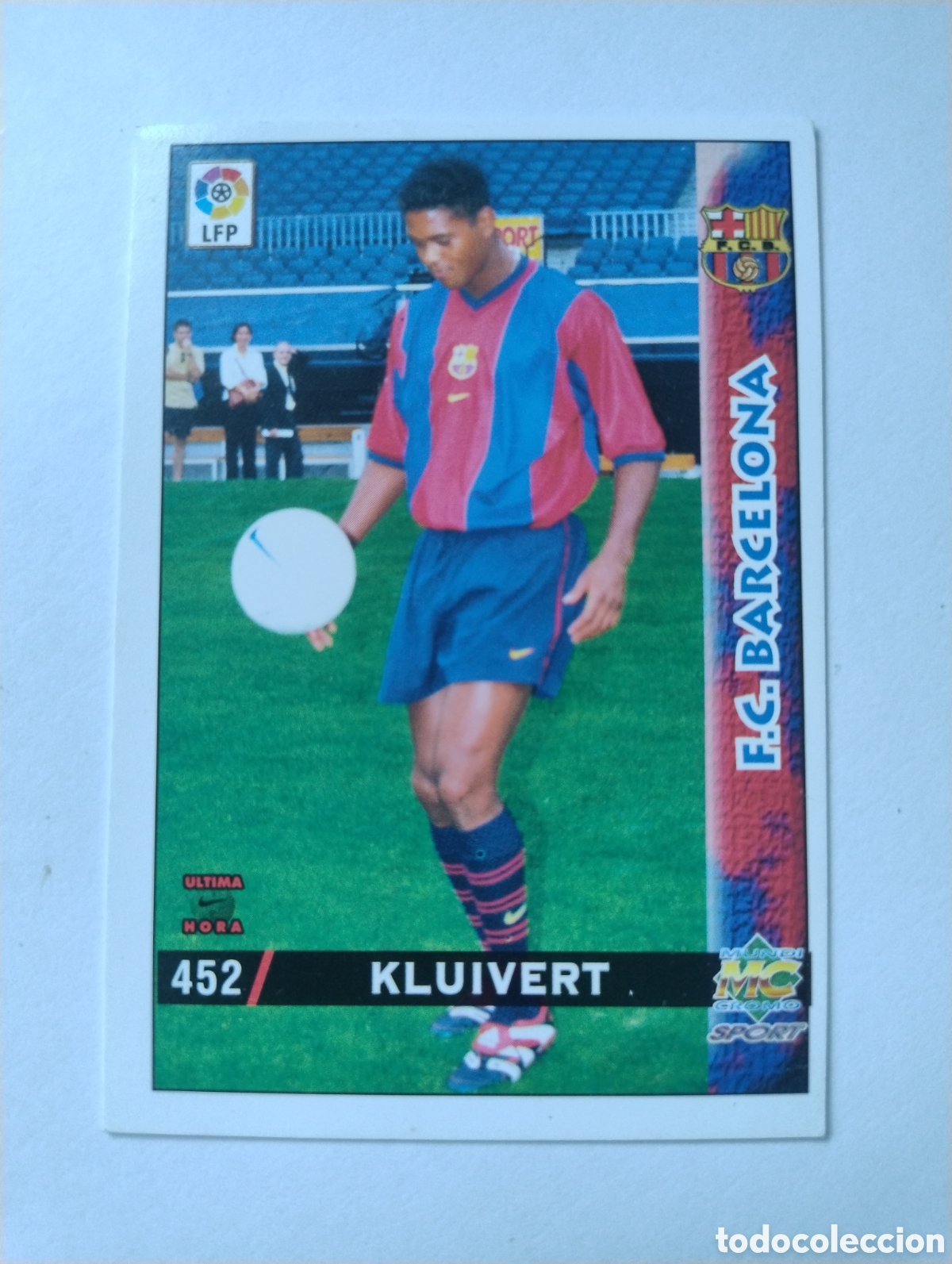 Cromos de f&uacute;tbol: 452 - Kluivert - Barcelona - Mundicromo Liga 98 - 99 &Uacute;ltima Hora