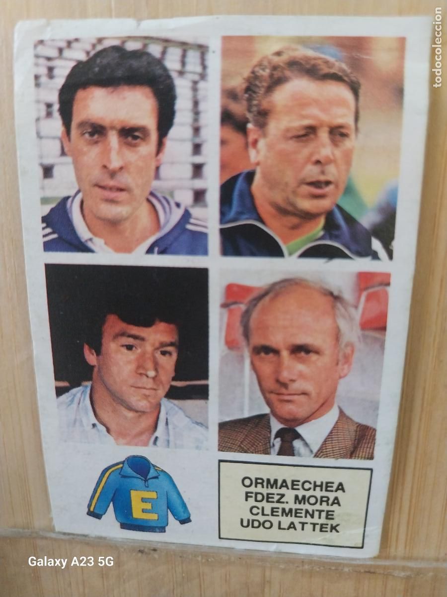 Cromos de f&uacute;tbol: ORMAECHEA CLEMENTE MORA LATTEK ED ESTE LIGA 1982 82 83 CROMO RECUPERADO ORIGINAL