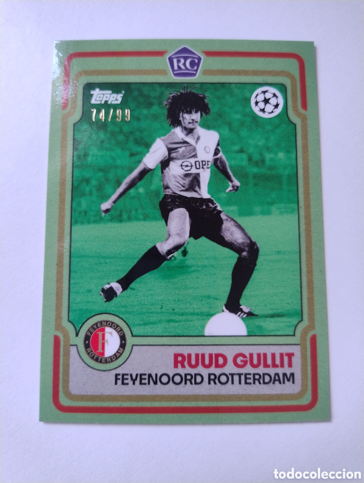 Cromos de f&uacute;tbol: Ruud Gullit - Feyenoord - Topps Lost Rookie Paralela Numerada 74 / 99