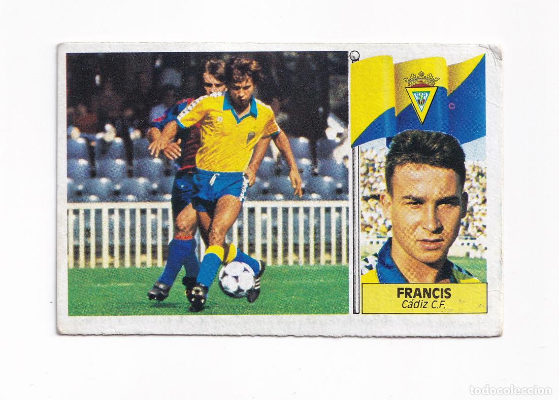 Cromos de f&uacute;tbol: Cromo f&uacute;tbol FRANCIS C&aacute;diz 1986 1987 Ediciones Este SIN PEGAR