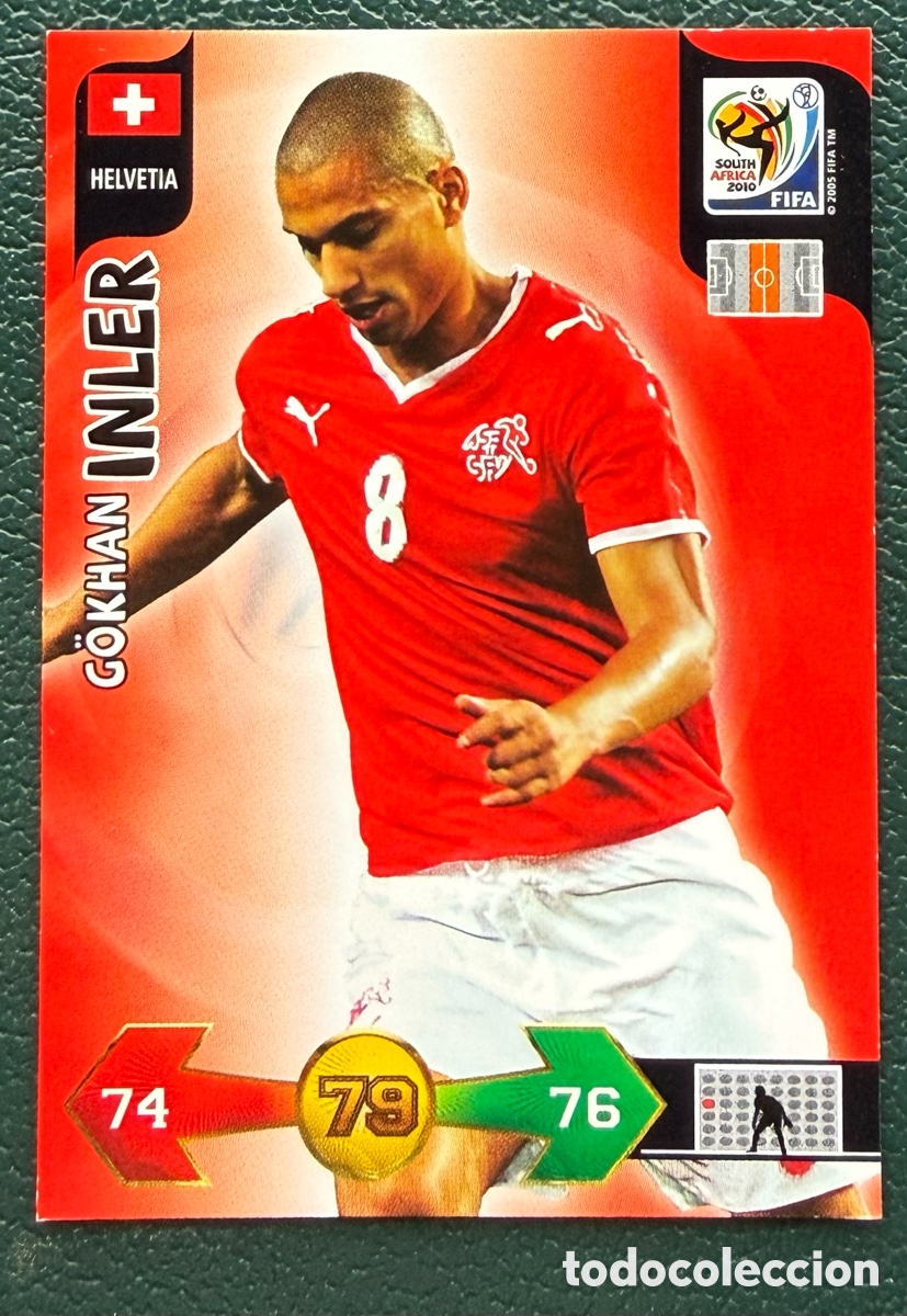 Cromos de f&uacute;tbol: GOKHAN INLER SUIZA FICHAS ALBUM ADRENALYN XL MUNDIAL SOUTH AFRICA 2010