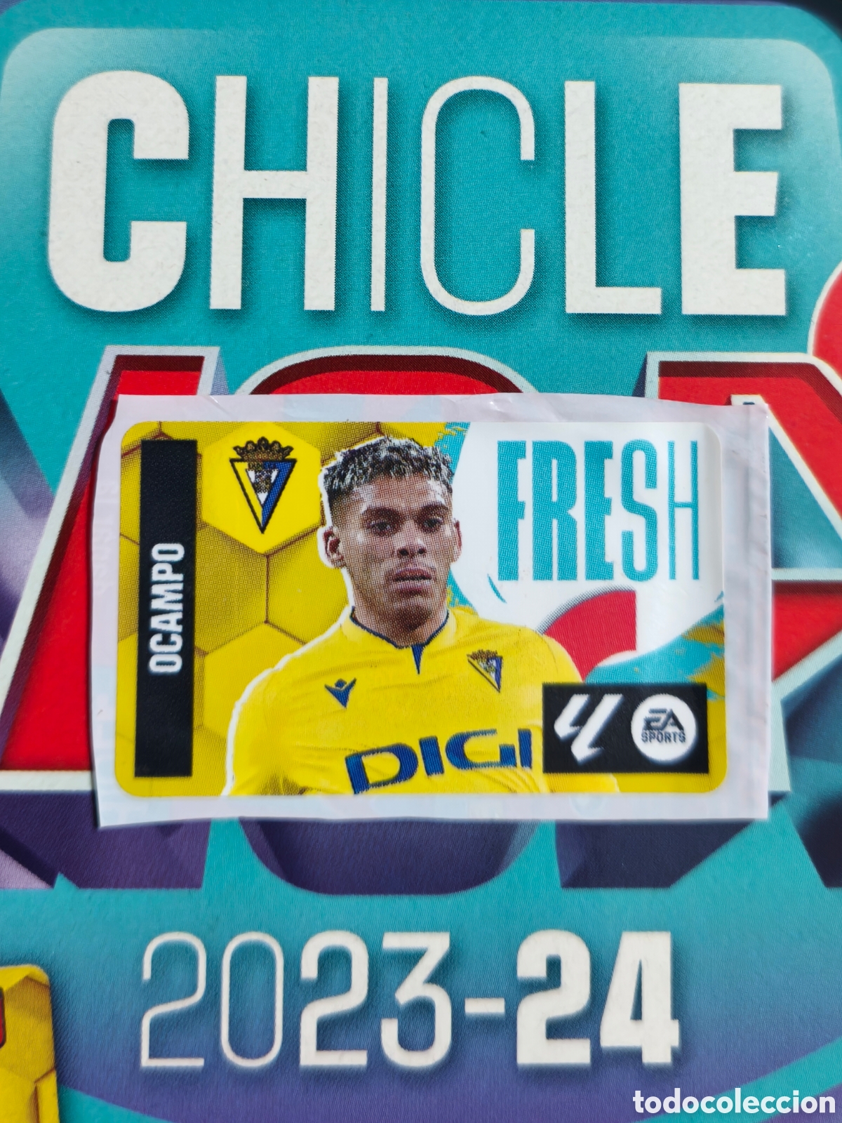 Cromos de f&uacute;tbol: Ocampo FRESH chicle liga este 23/24 C&aacute;diz