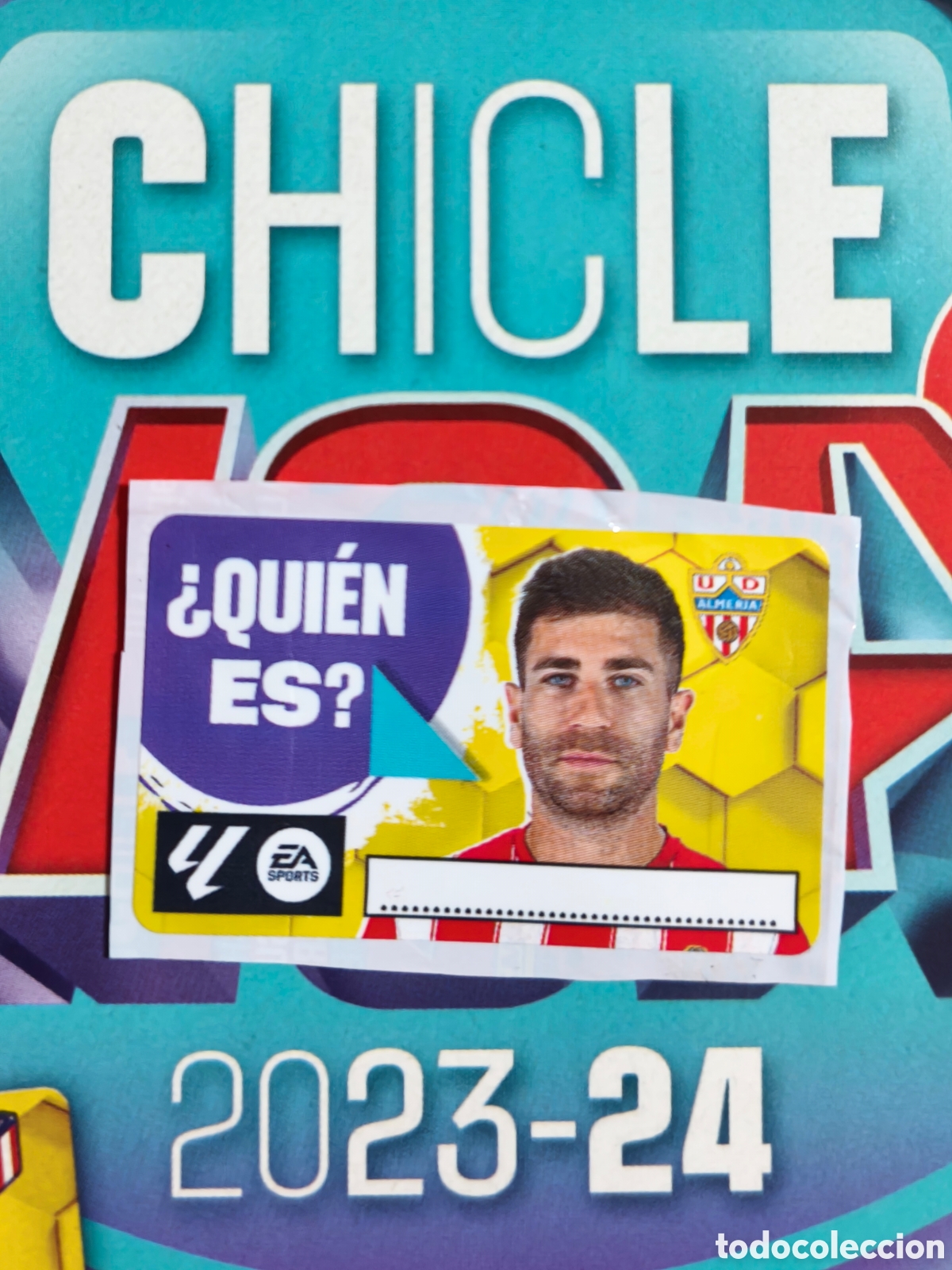 Cromos de f&uacute;tbol: Embarba &iquest;QUIEN ES? chicle liga este 23/24 Almer&iacute;a
