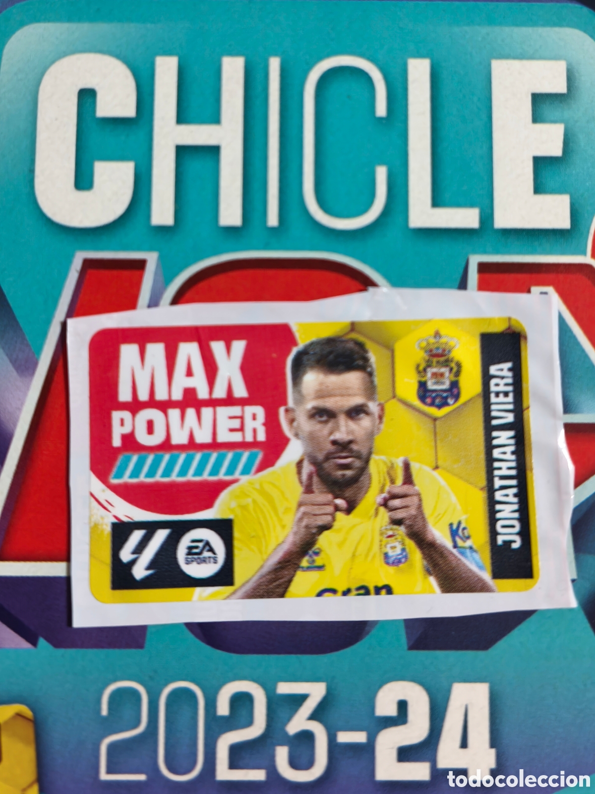 Fu&szlig;ball-Sticker: Jonathan Viera MAS POWER Chicle liga este 23/24 Las Palmas
