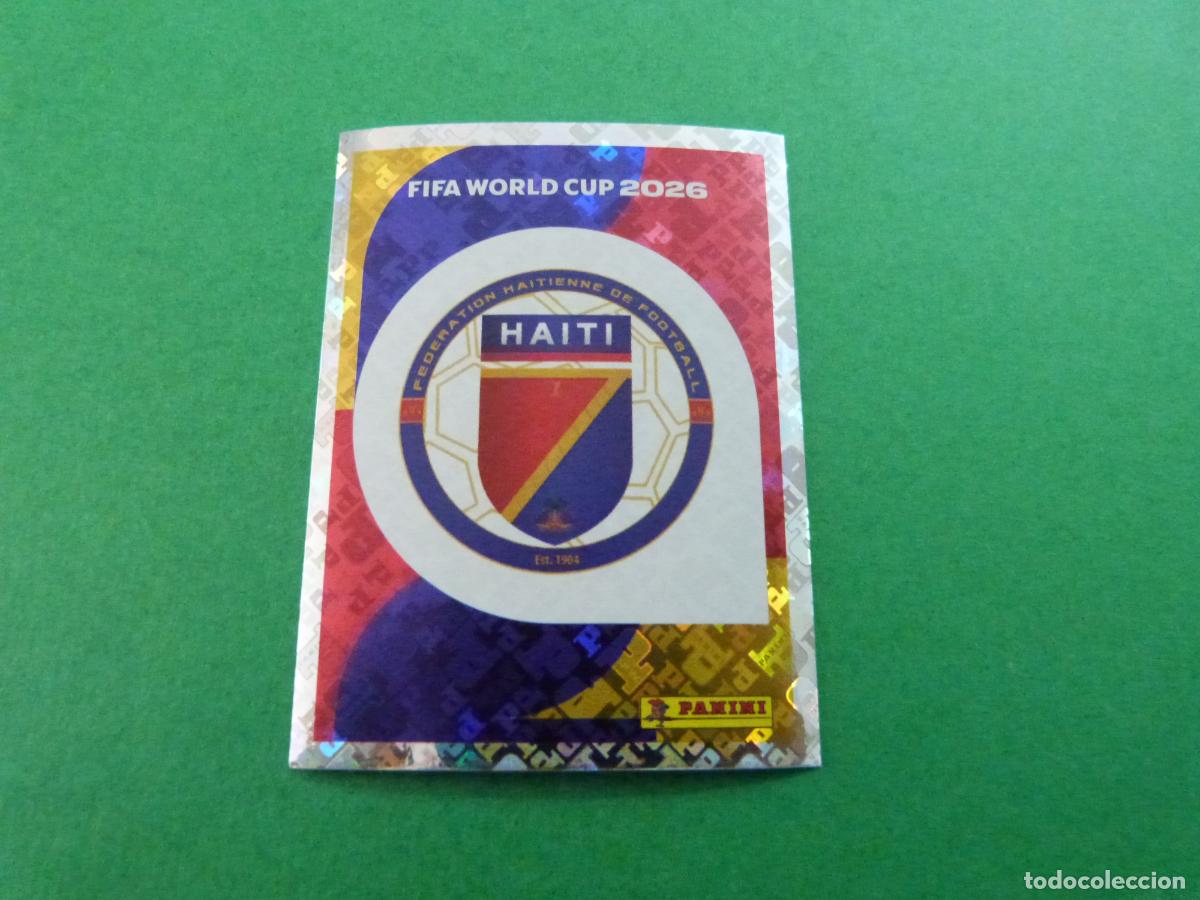 Cartes &agrave; collectionner de Football: CROMO FUTBOL ESCUDO HAITI SIN PEGAR N&ordm; 1 HAI 1 MUNDIAL 2026 PANINI