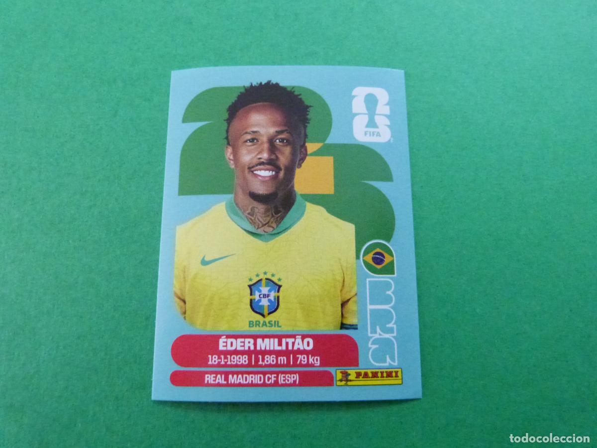Cromos de f&uacute;tbol: CROMO FUTBOL EDER MILITAO BRASIL SIN PEGAR N&ordm; 5 BRA 5 MUNDIAL 2026 PANINI