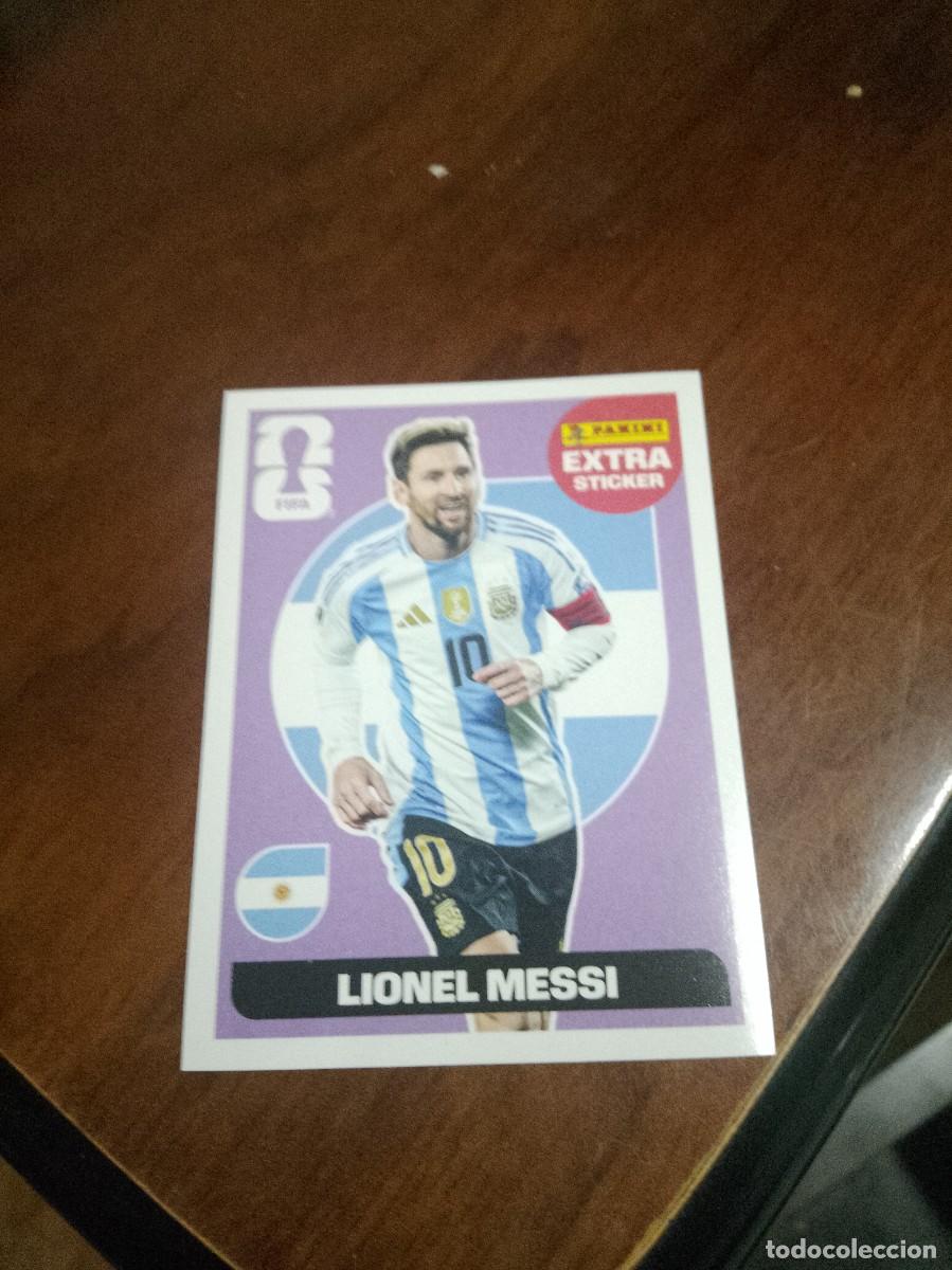 Cromos de f&uacute;tbol: MESSI EXTRA STICKER MORADO ARGENTINA MUNDIAL FIFA WORLD CUP 2026 26 PANINI STICKERS NUEVO