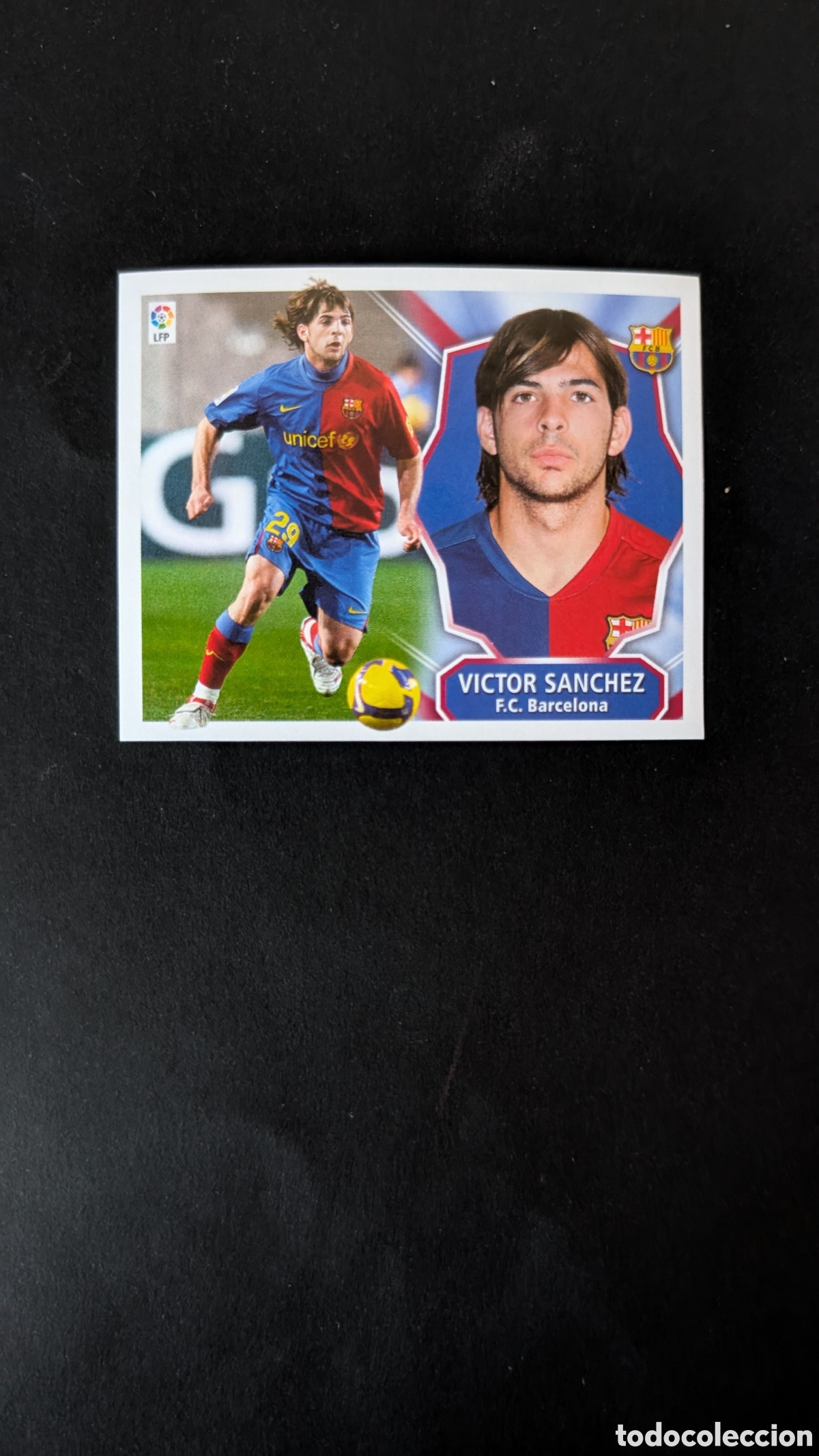 Cromos de f&uacute;tbol: VICTOR SANCHEZ BARCELONA MERCADO INVIERNO AMPLIACION LIGA ESTE 2008/09 08 09 NUNCA PEGADO