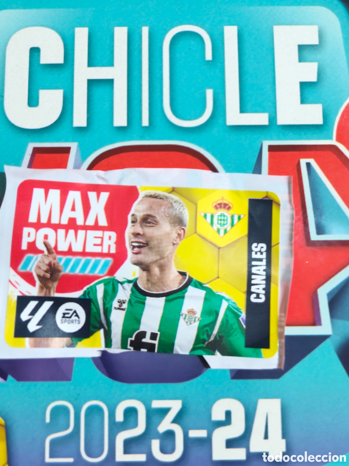 Cromos de f&uacute;tbol: Canales MAX POWER Chicle liga este 23/24 Real Betis